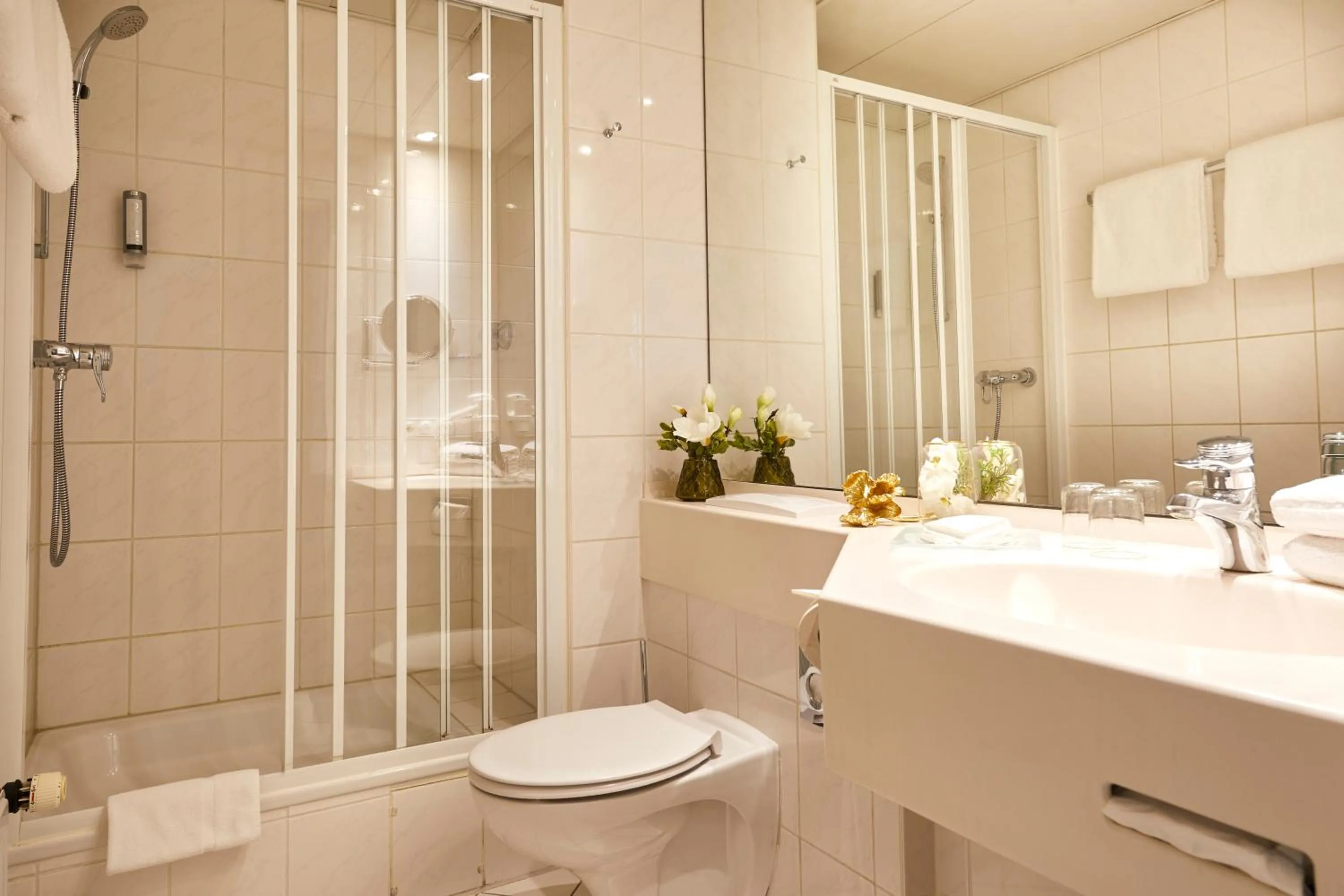 Shower in Das Carls Hotel