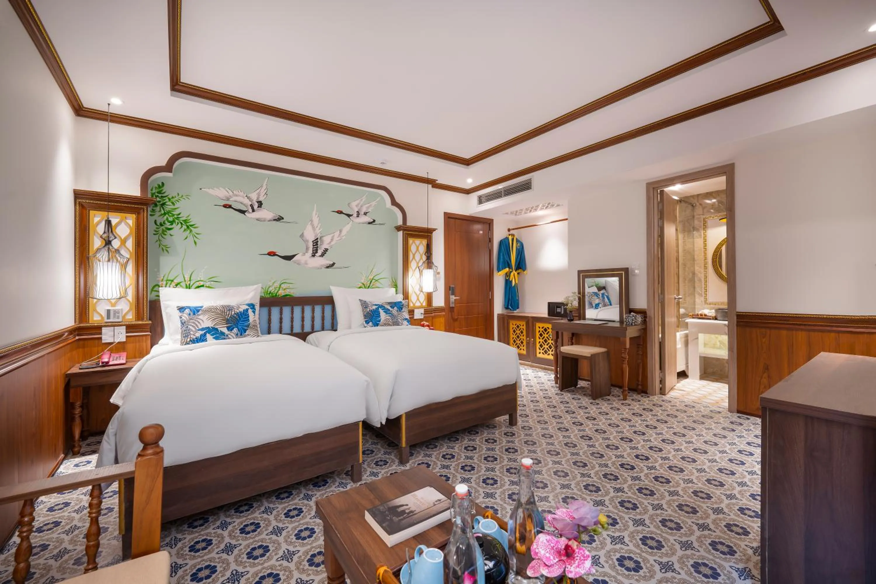 Bed in Soluna D'Annam - The Art of Hoi An Relaxation - formerly Hoi An Babylon Riverside Hotel