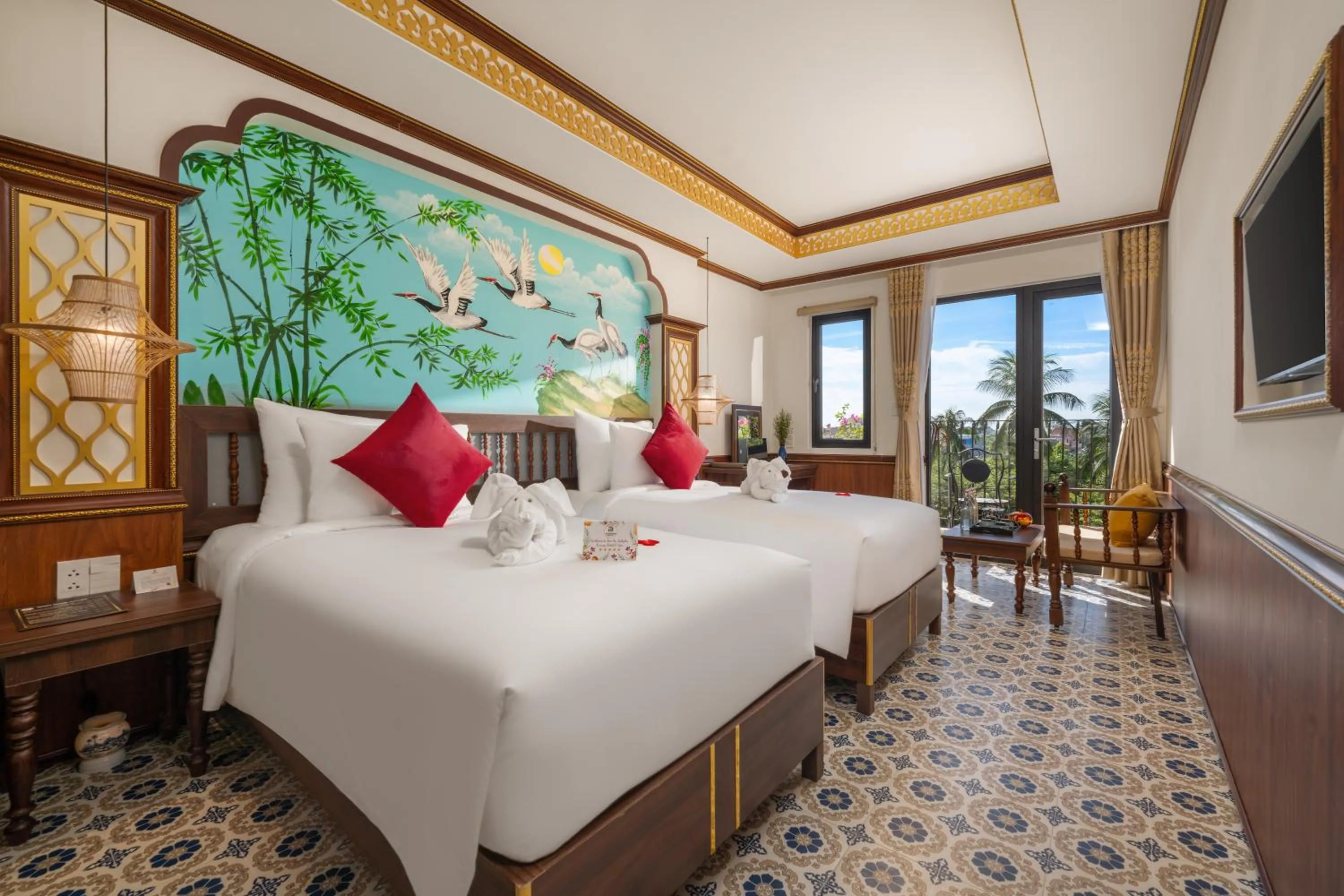 Bed in Soluna D'Annam - The Art of Hoi An Relaxation - formerly Hoi An Babylon Riverside Hotel