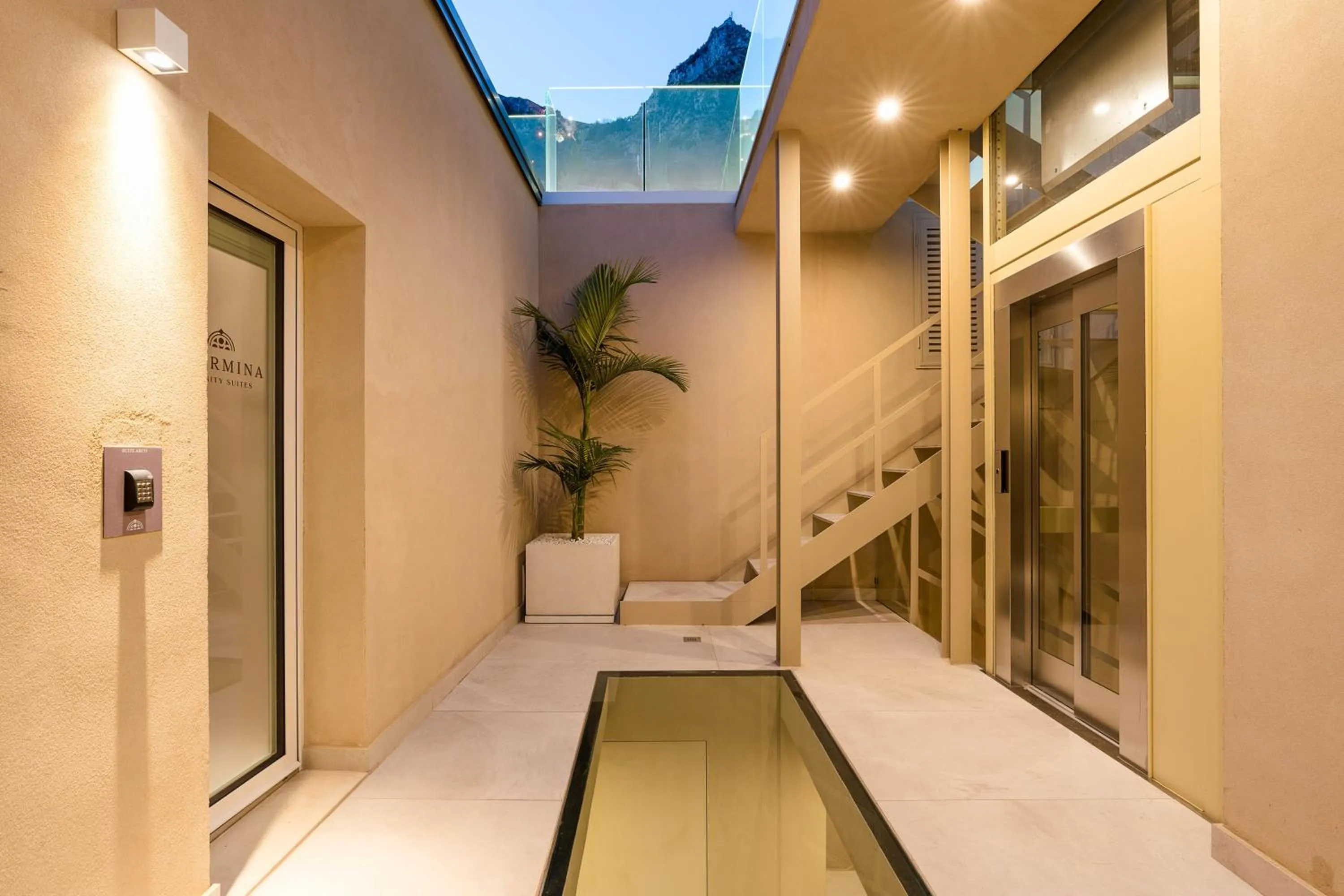 Inner courtyard view in Taormina Infinity Suites