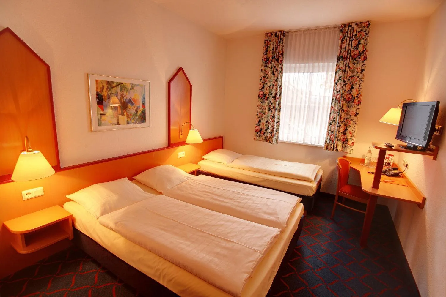 Bed in Hotel Montana Lauenau