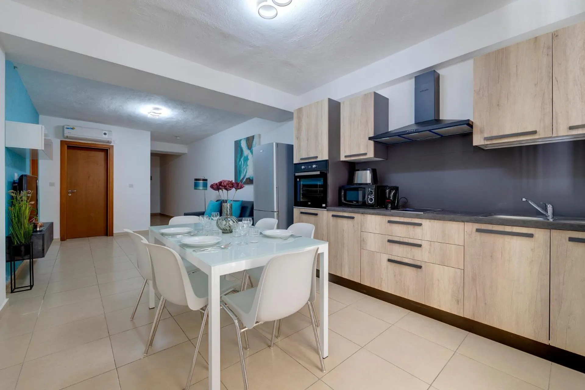 Kitchen or kitchenette in Sliema Tigne Suites