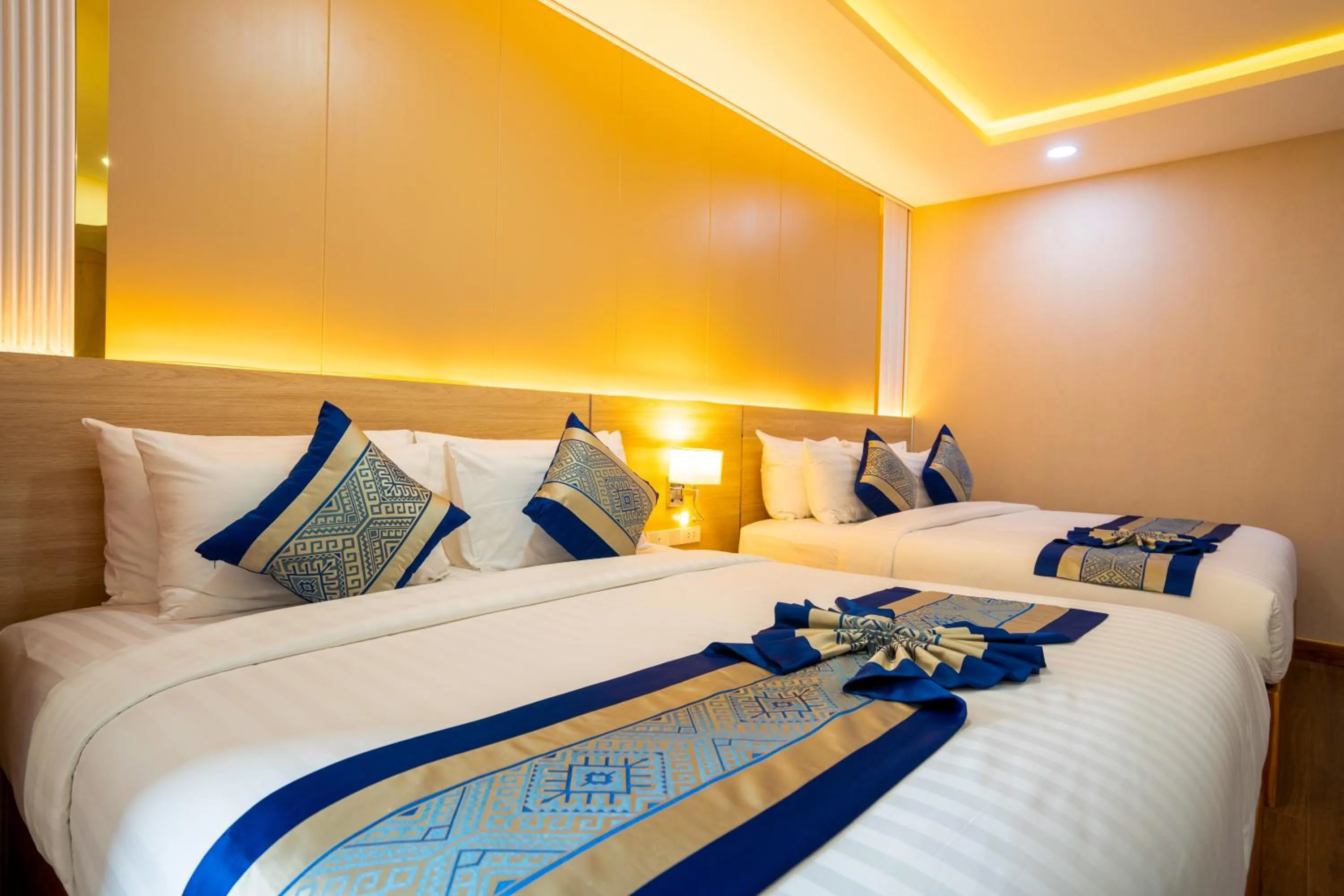 Bed in S Vangvieng Boutique Hotel