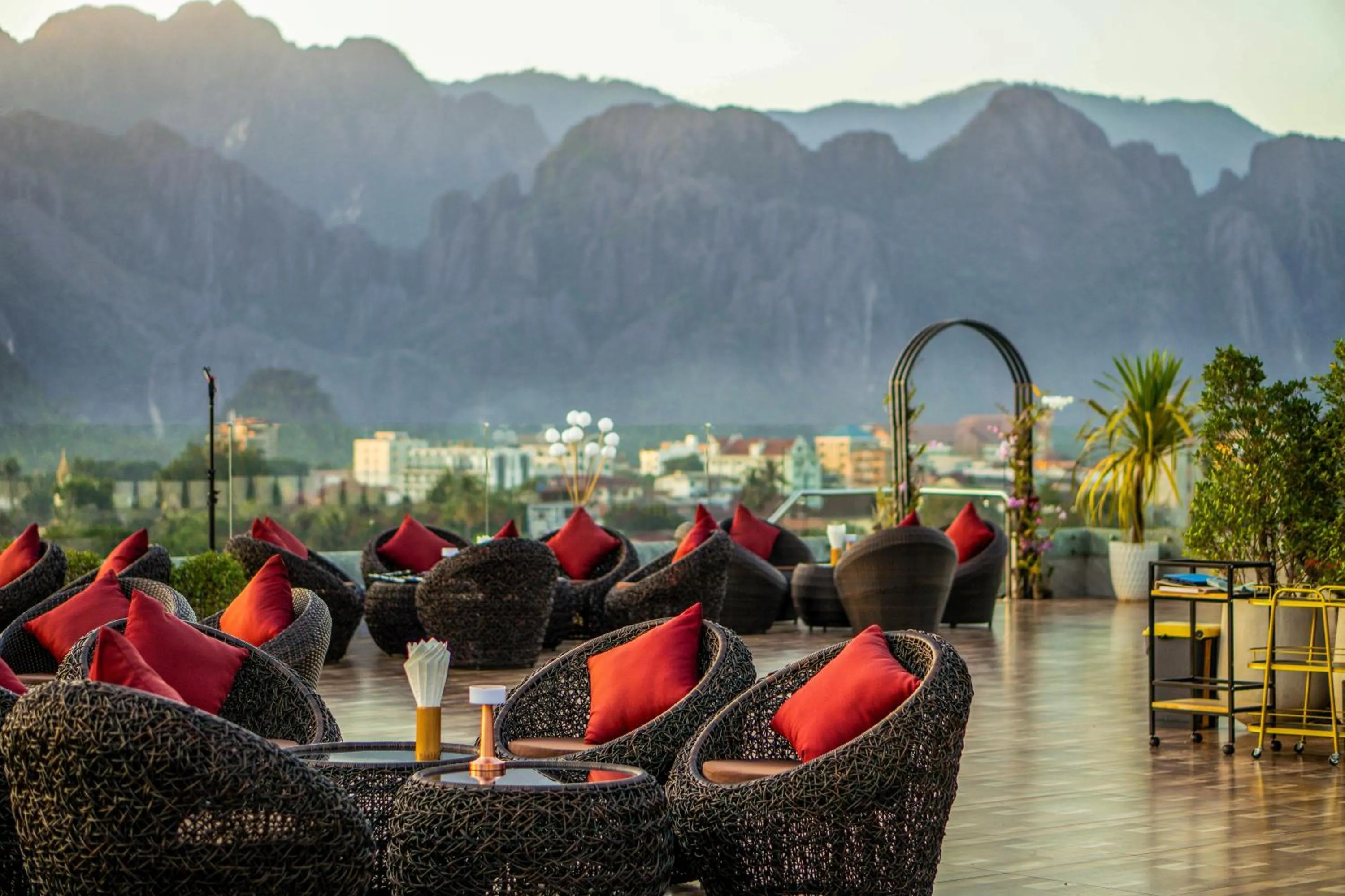 Mountain view in S Vangvieng Boutique Hotel