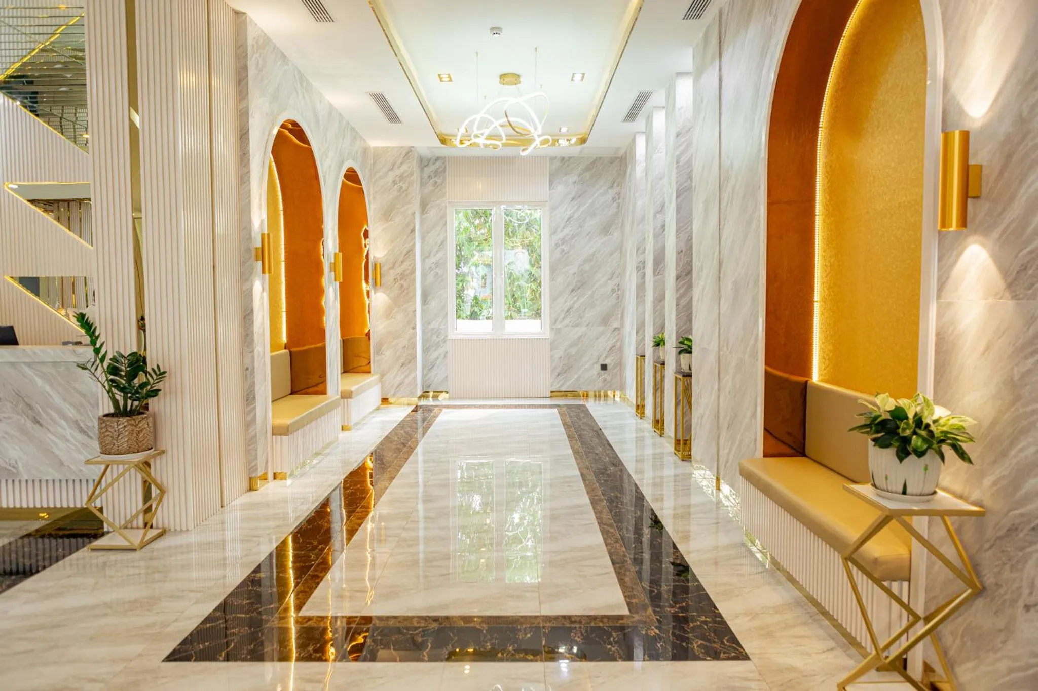 Lobby or reception, Bed in S Vangvieng Boutique Hotel