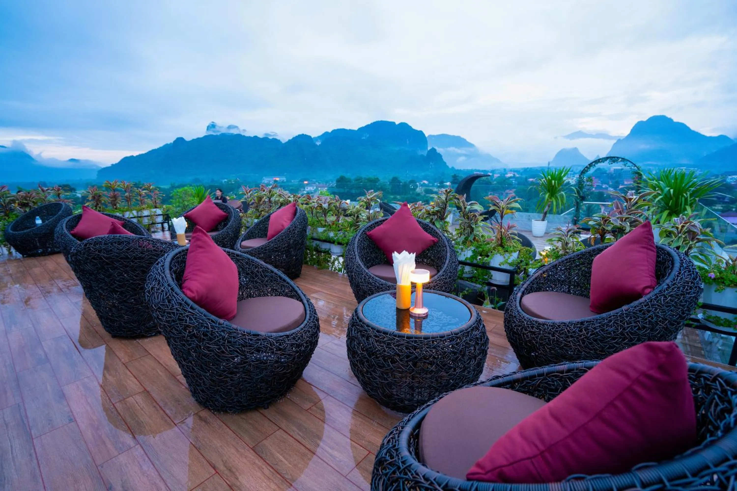 Mountain view in S Vangvieng Boutique Hotel