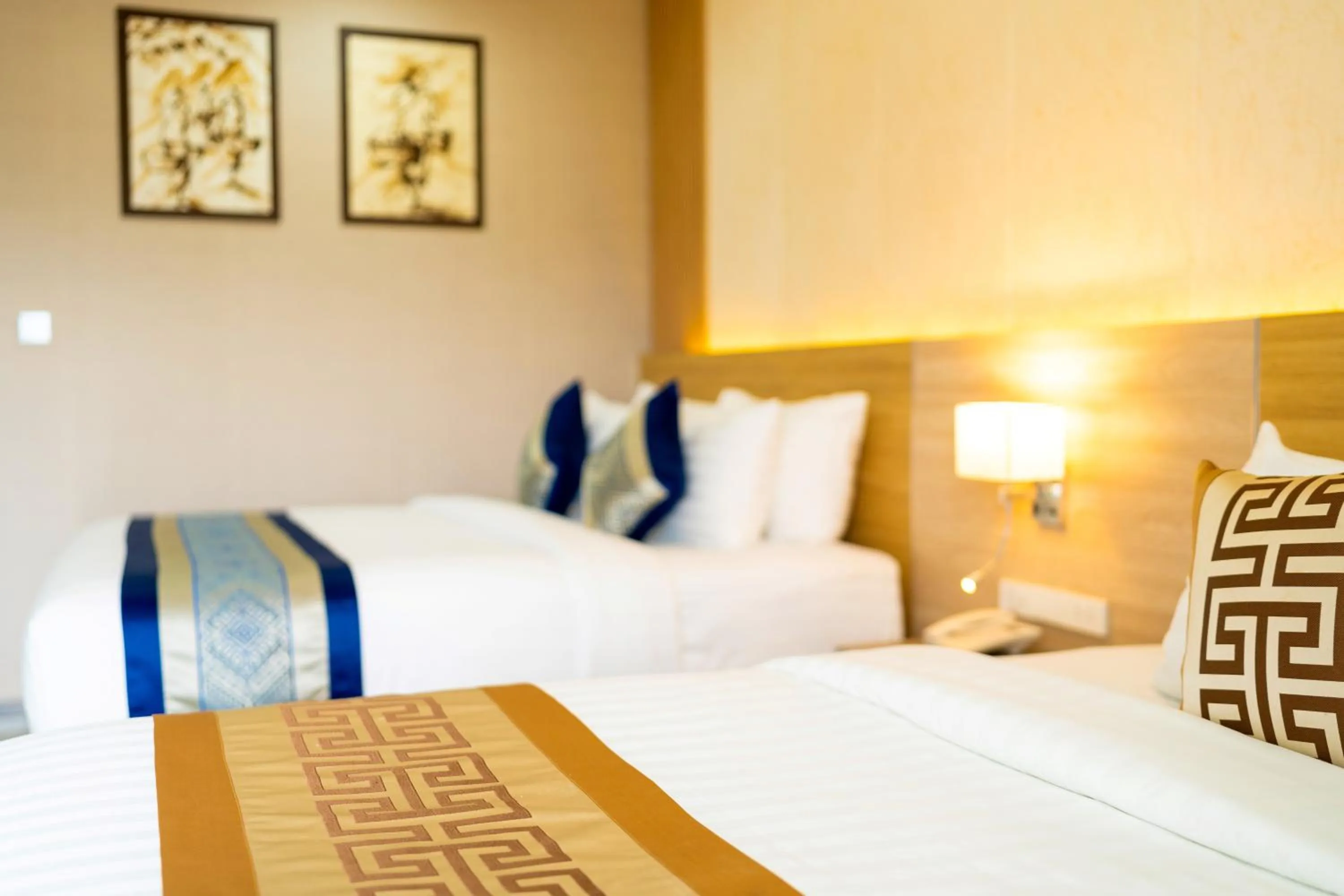 Bed in S Vangvieng Boutique Hotel