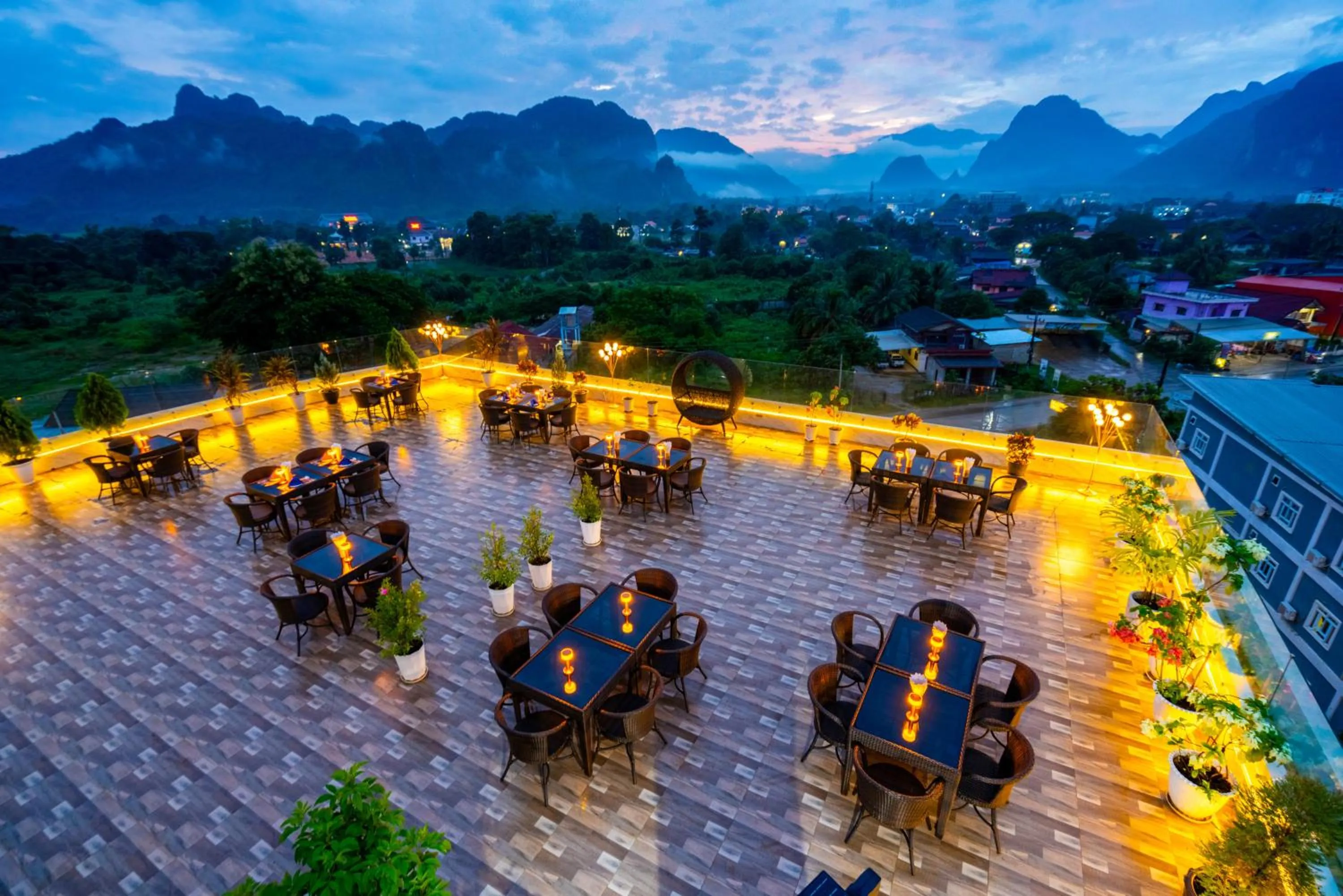 Mountain view in S Vangvieng Boutique Hotel