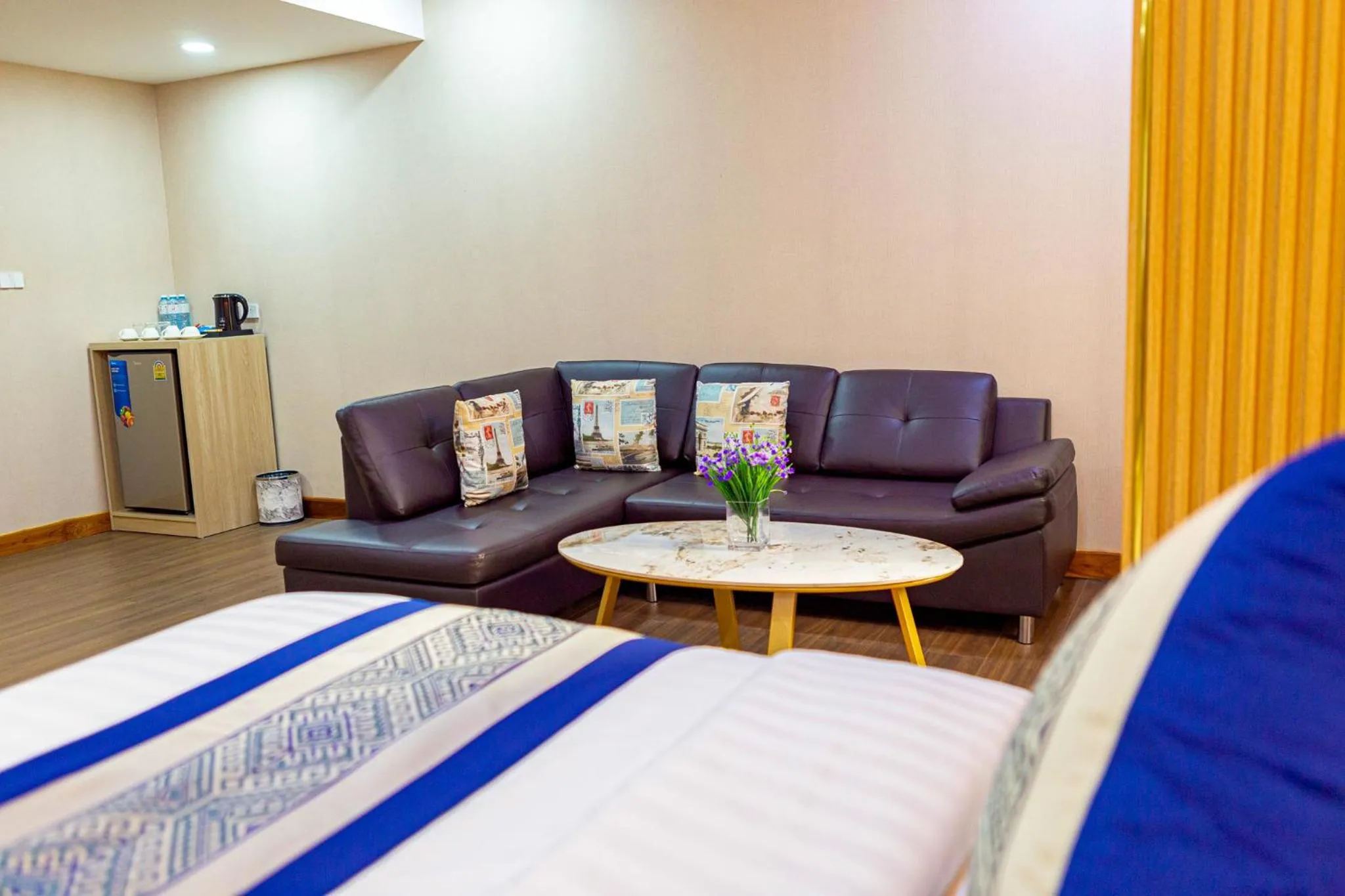 Bed in S Vangvieng Boutique Hotel