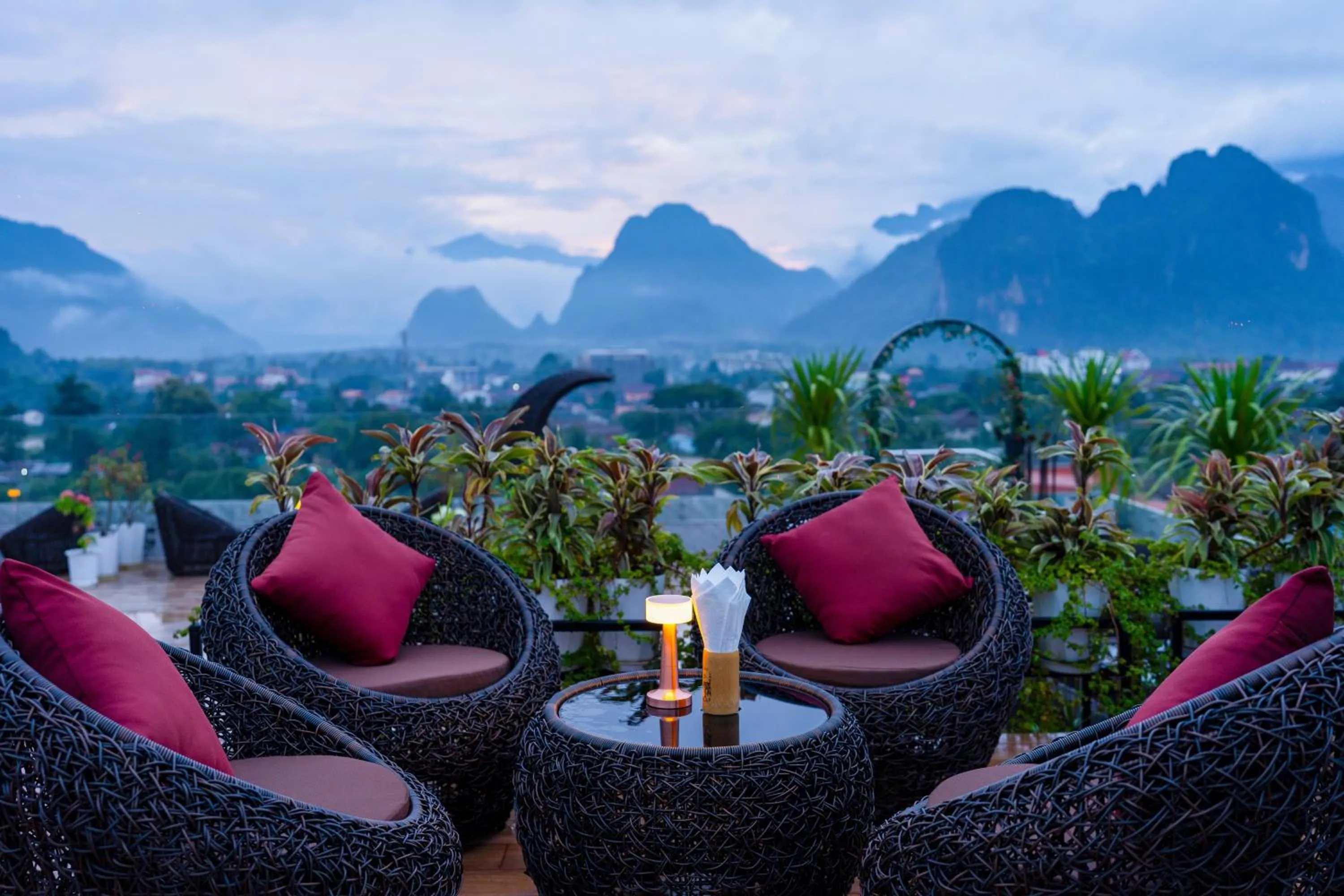 Mountain view in S Vangvieng Boutique Hotel