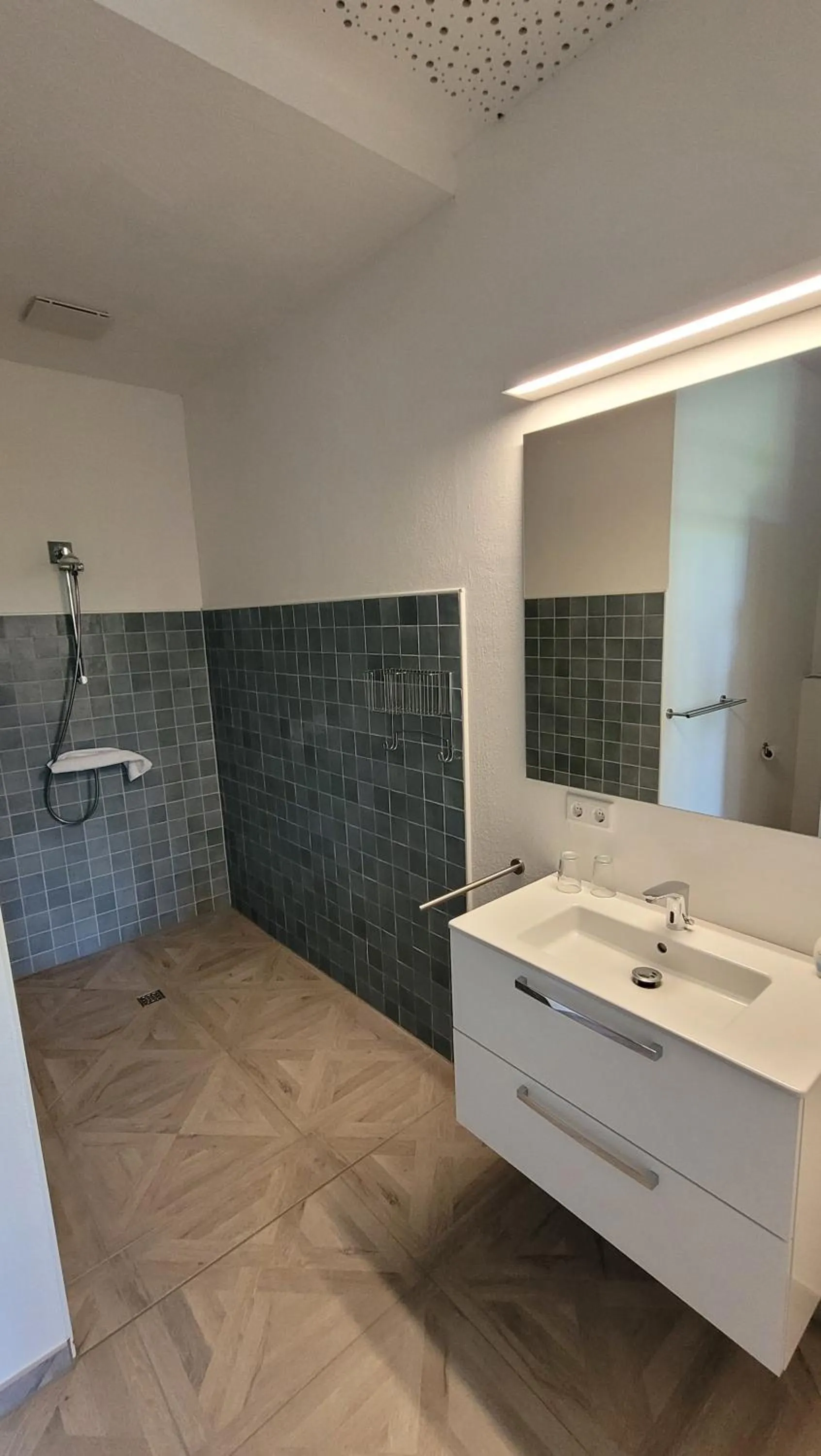 Shower in Hotel Lethehof