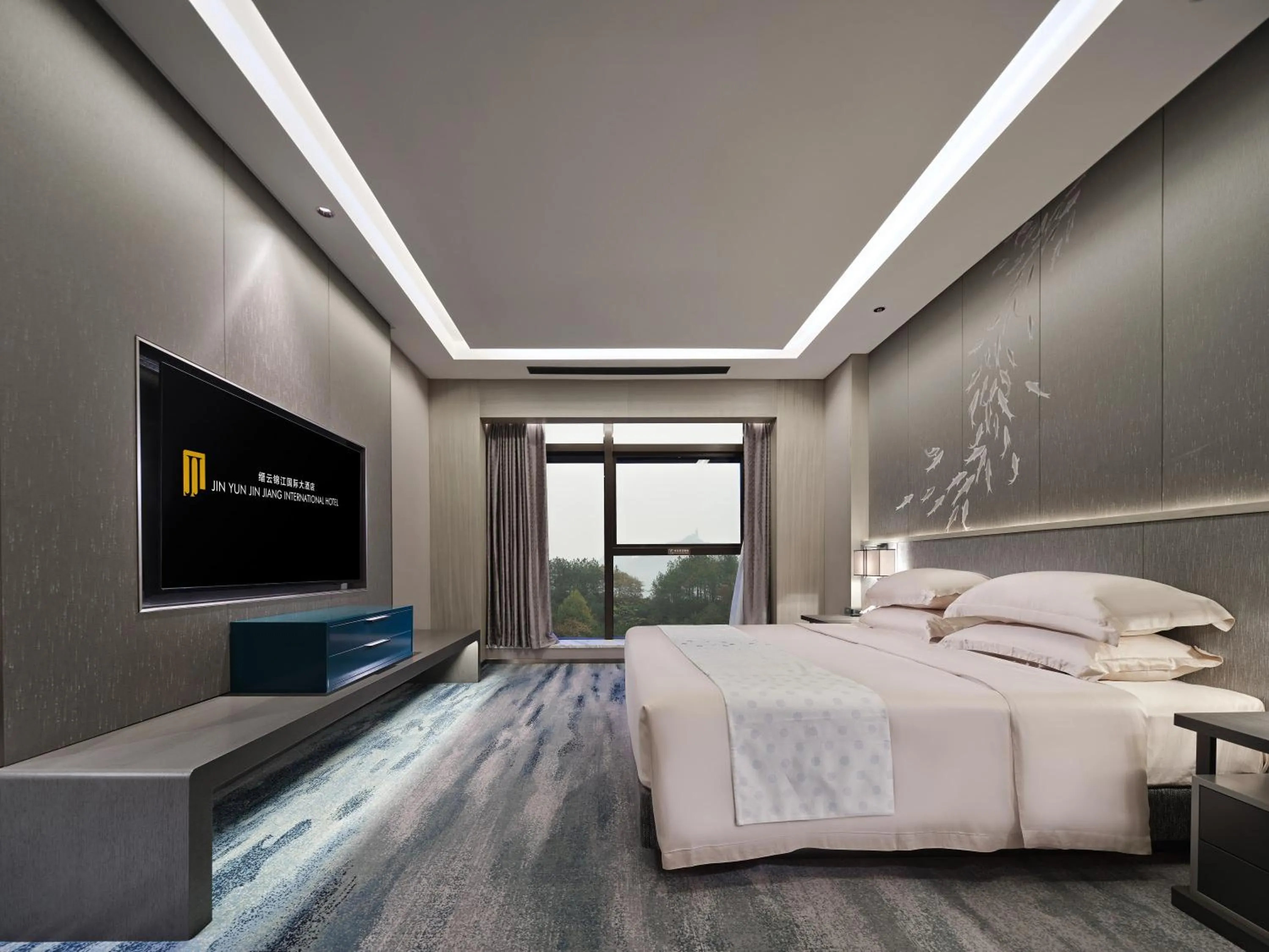 Bed in Jinyun Jingjiang International Hotel