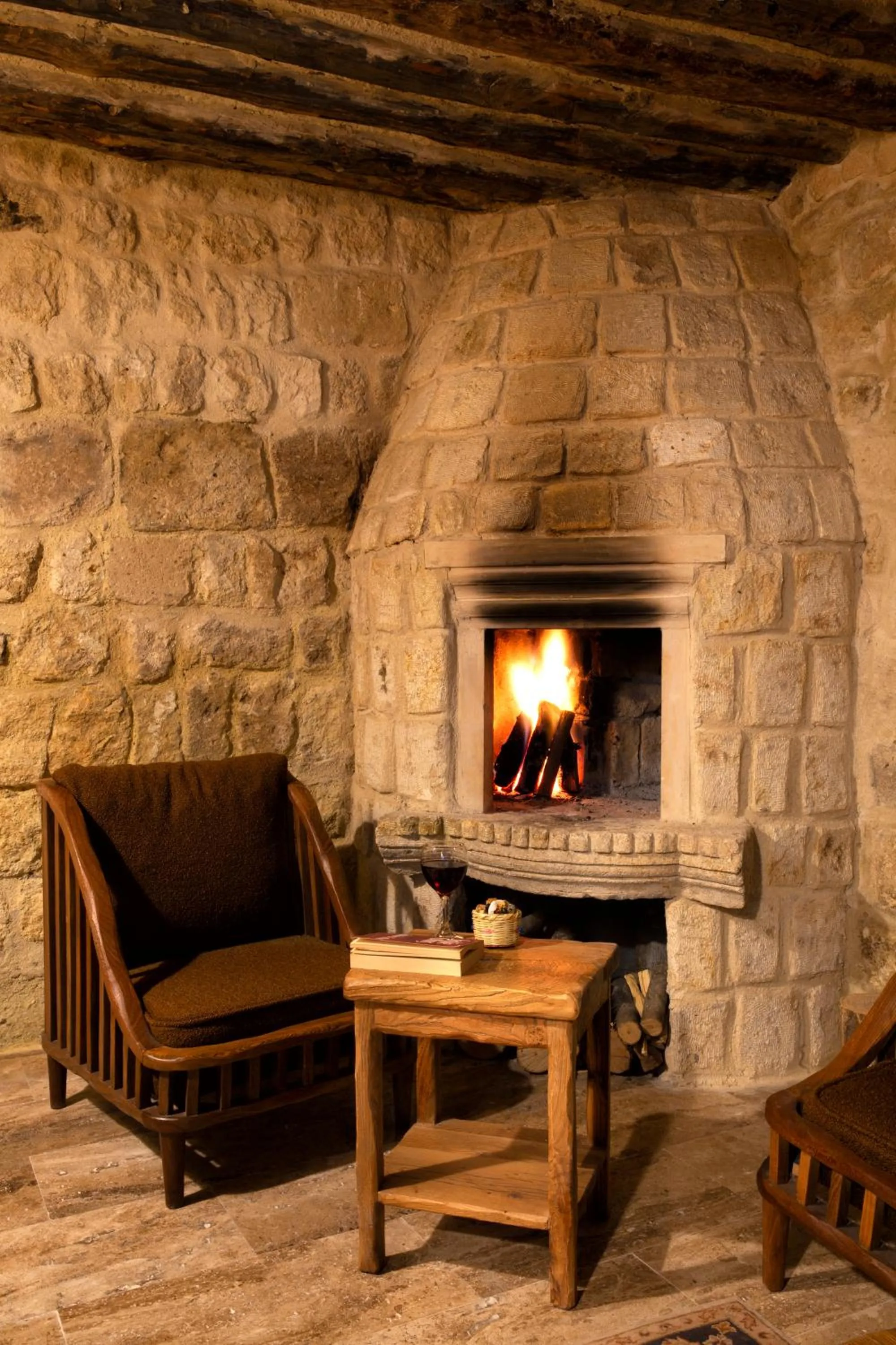 Living room in Fragman Cave Cappadocia
