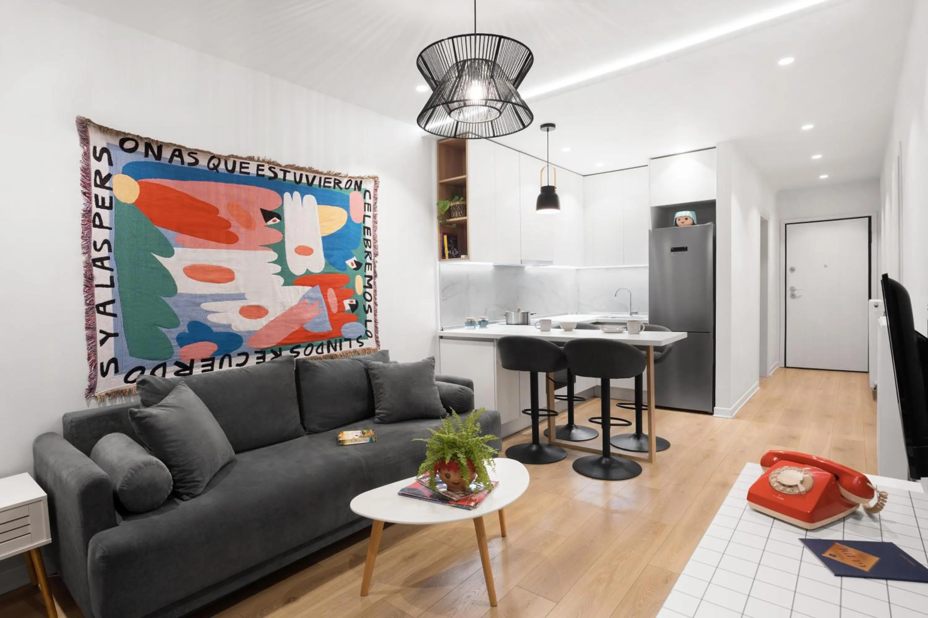 Living room in The Caravan Apartments