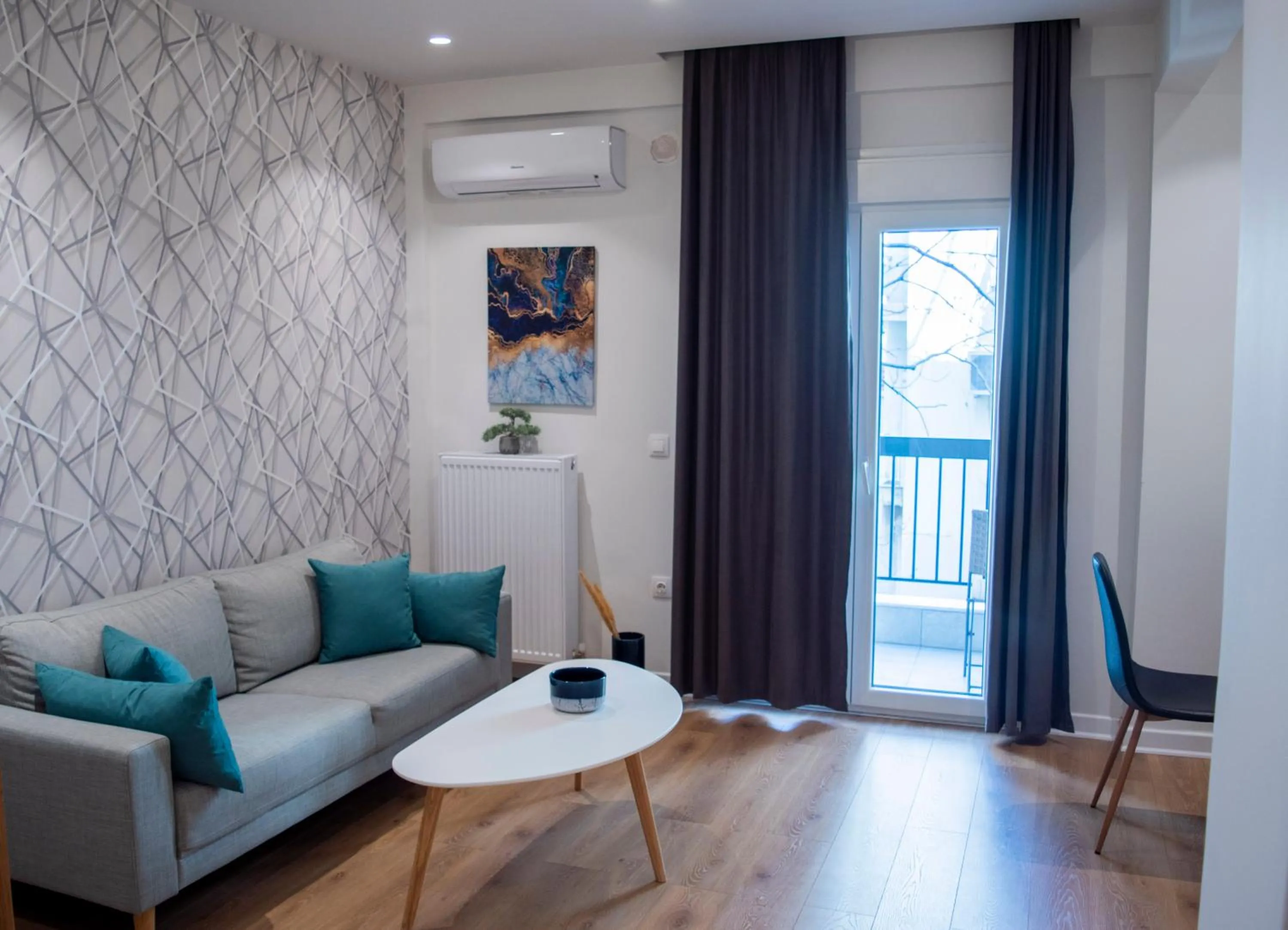 Seating area in The Caravan Apartments