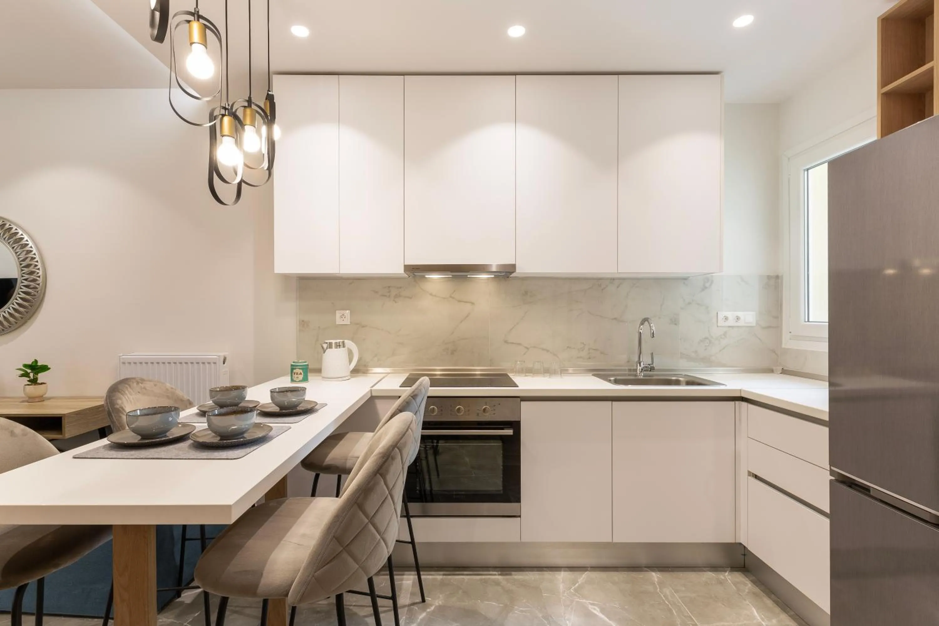 kitchen in The Caravan Apartments