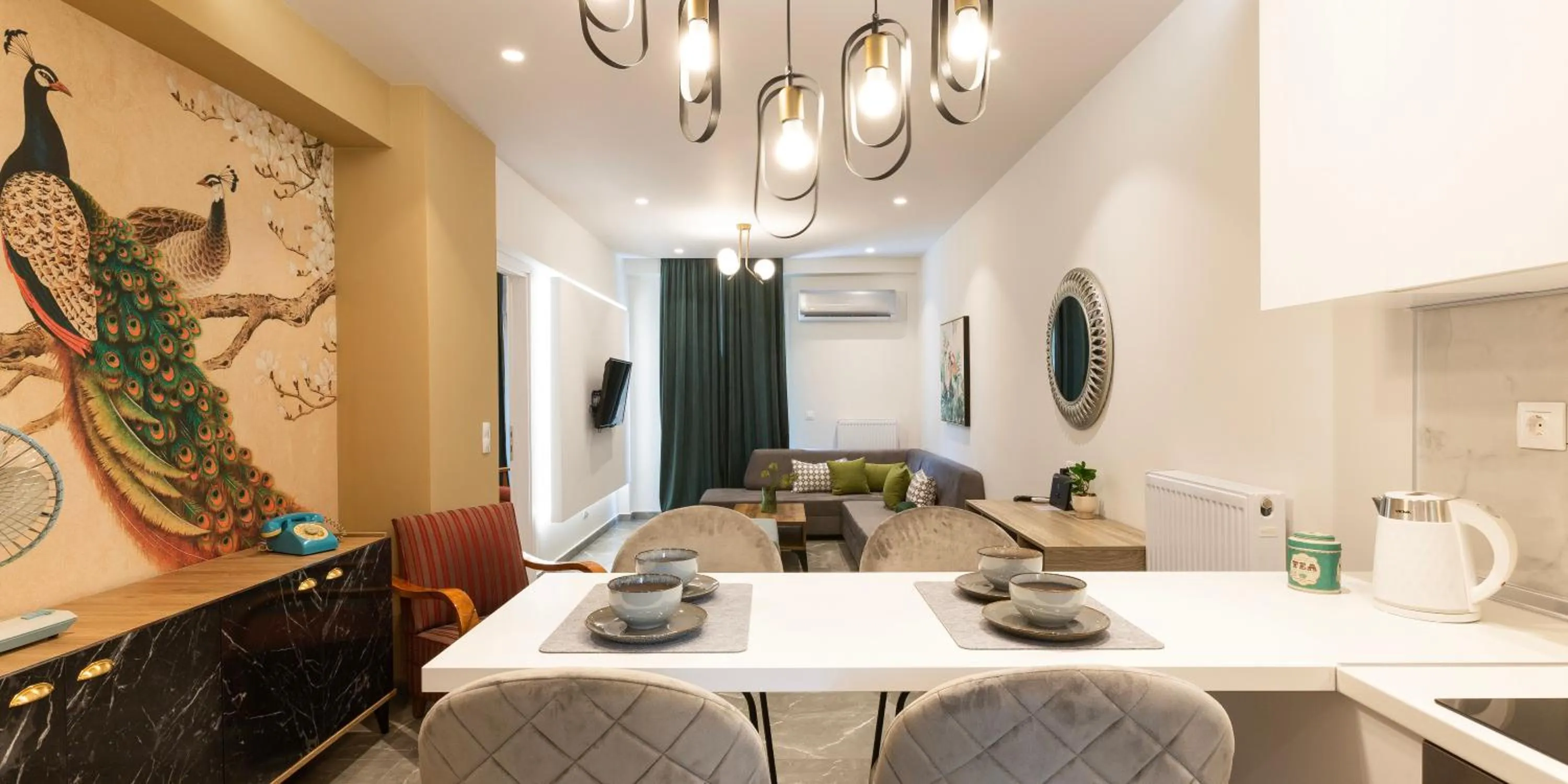 Living room in The Caravan Apartments