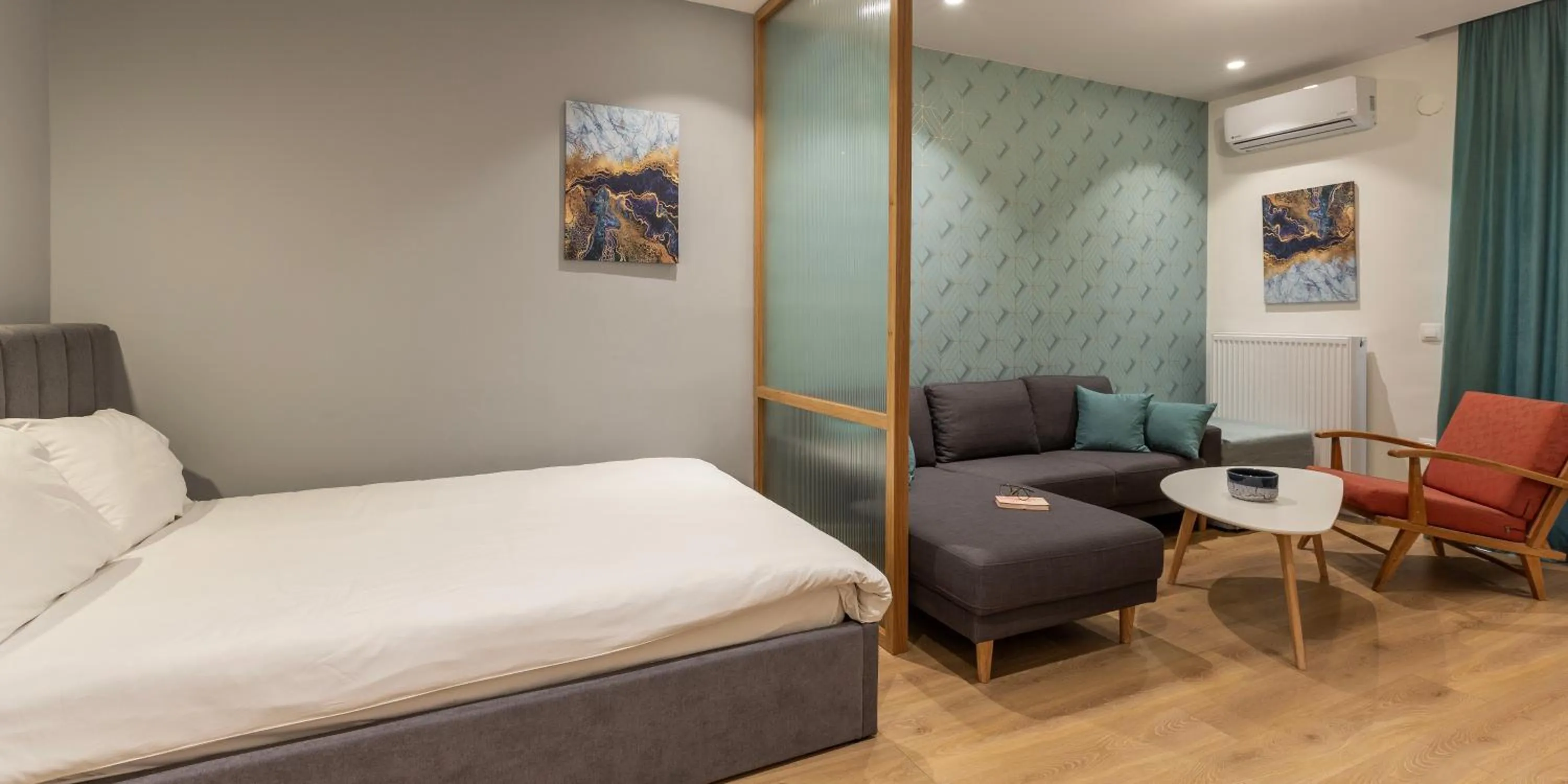 Bed in The Caravan Apartments