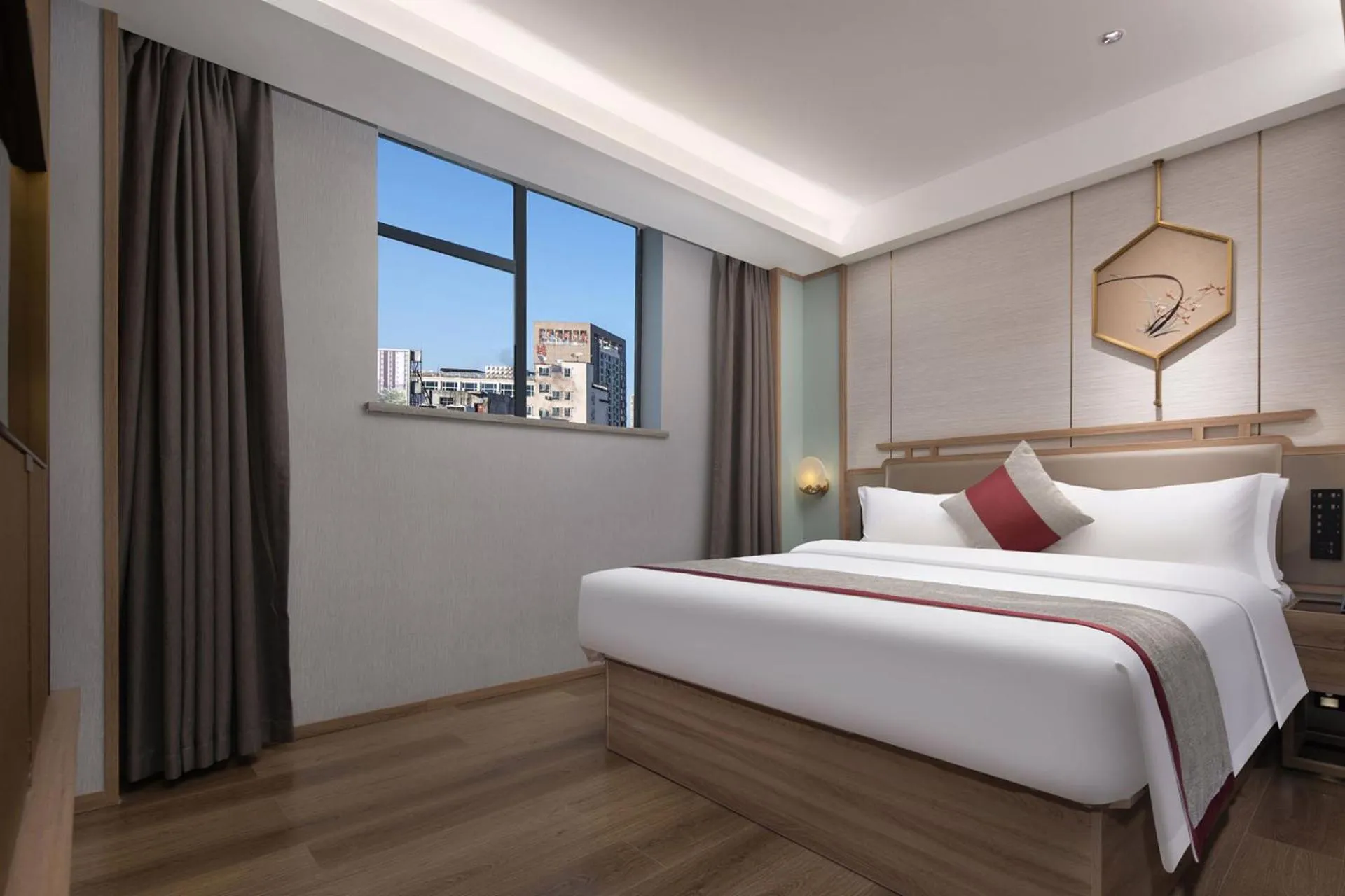 Bed in Morning Hotel, Loudi Changqing Street Louxing Square