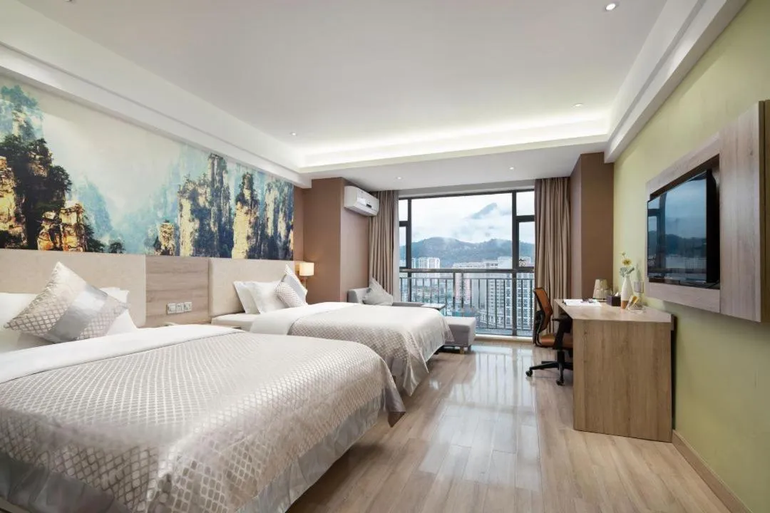 Natural landscape, Bed in Morninginn, Zhangjiajie Tianmen Mountain