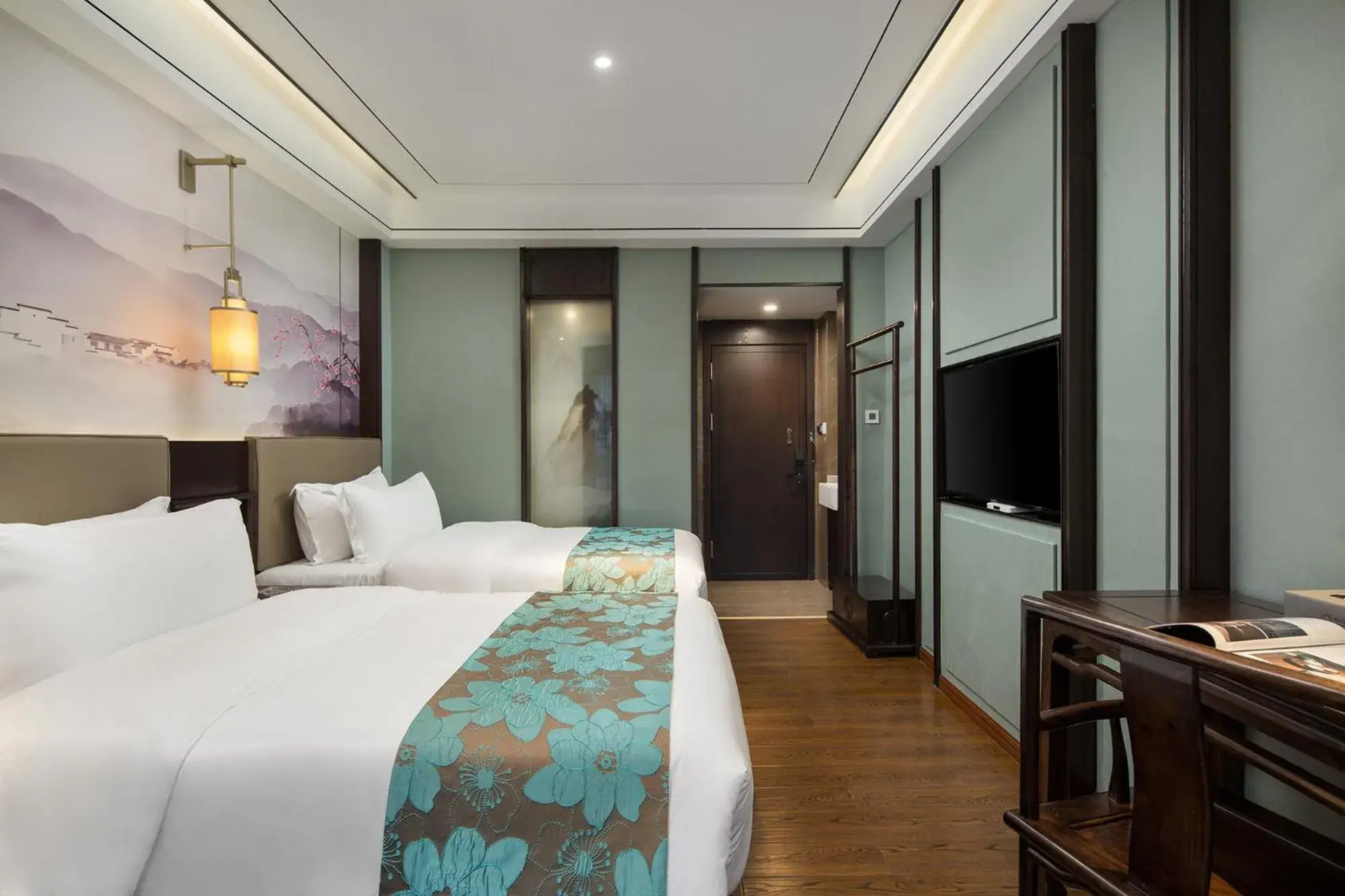 Bedroom, Bed in Morninginn, Phoenix Ancient City Tuojiang Bedroom, Bed in Morninginn, Phoenix Ancient City Tuojiang