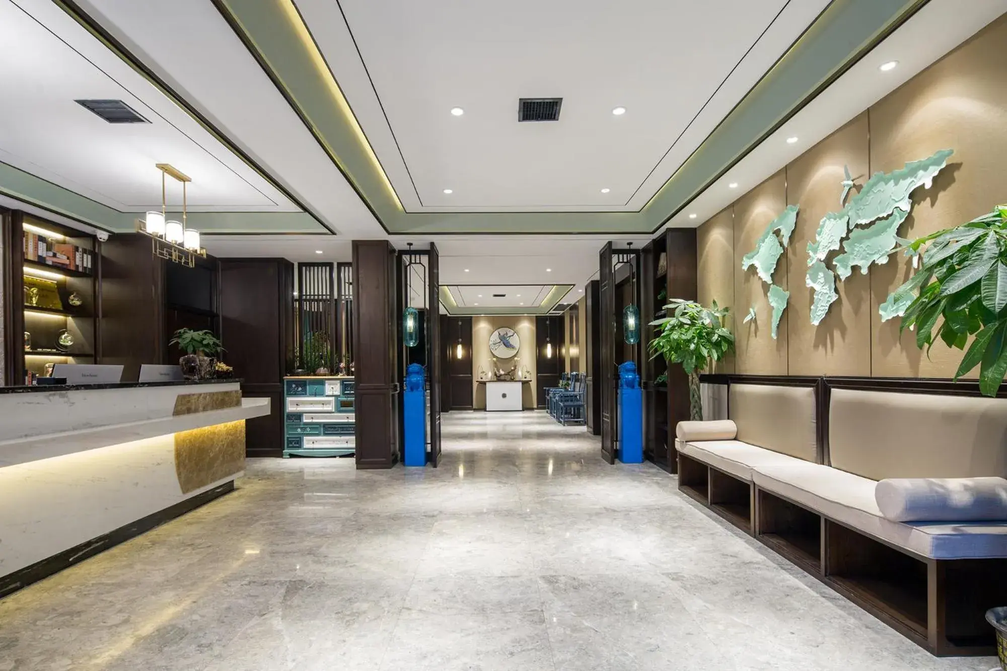 Lobby or reception in Morninginn, Phoenix Ancient City Tuojiang Lobby or reception in Morninginn, Phoenix Ancient City Tuojiang