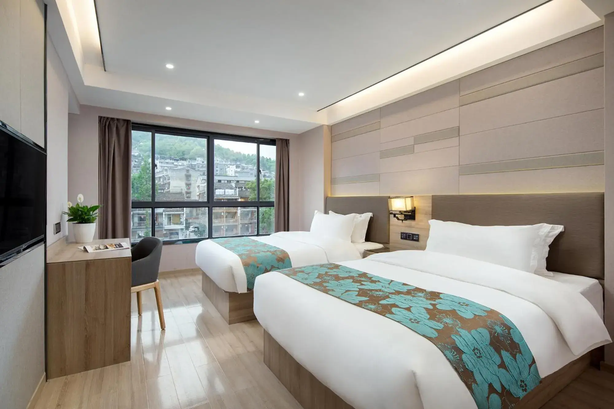 Bed in Morninginn, Phoenix Ancient City Tuojiang Bed in Morninginn, Phoenix Ancient City Tuojiang