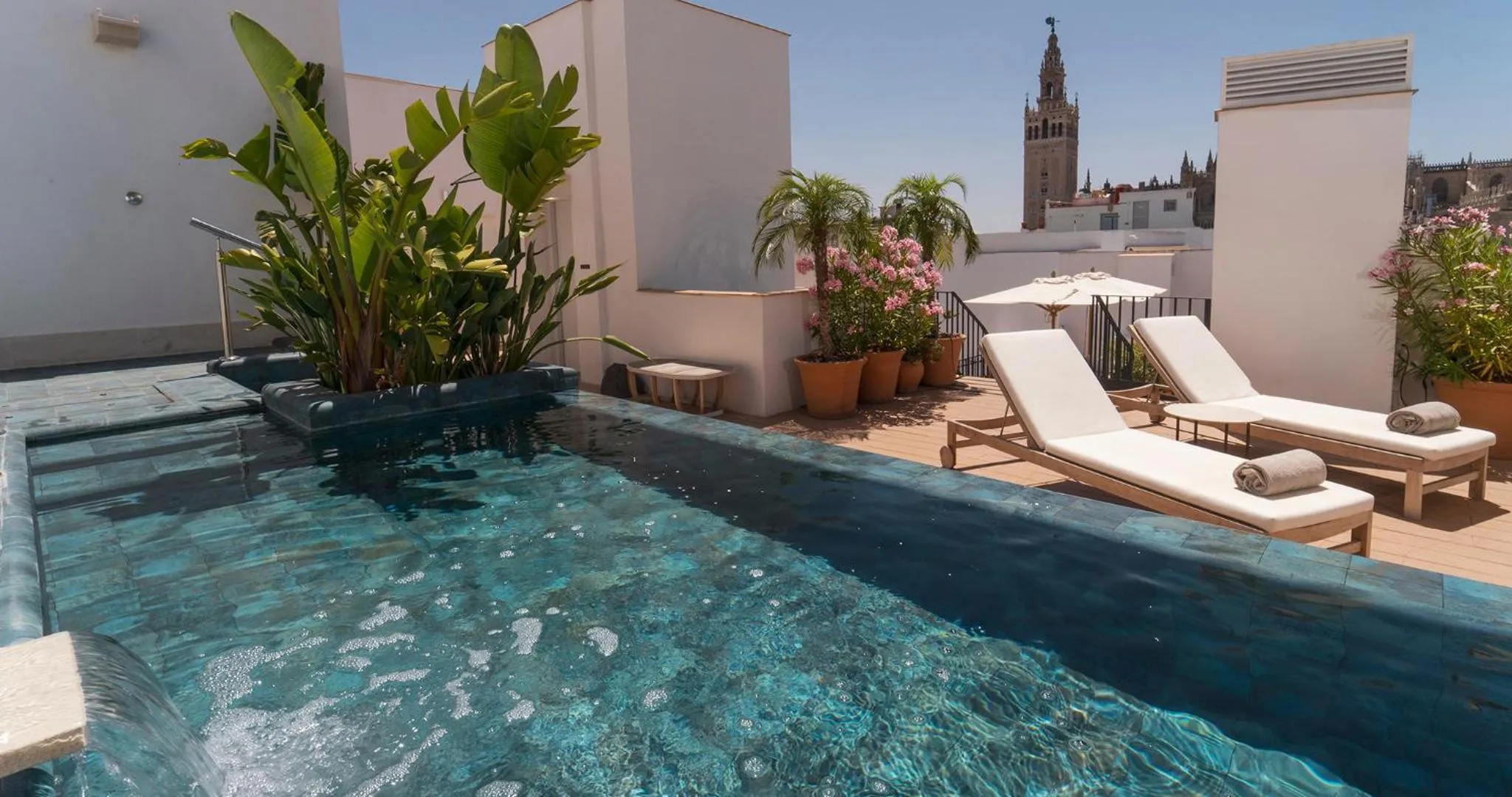 Pool view in Nobu Hotel Sevilla