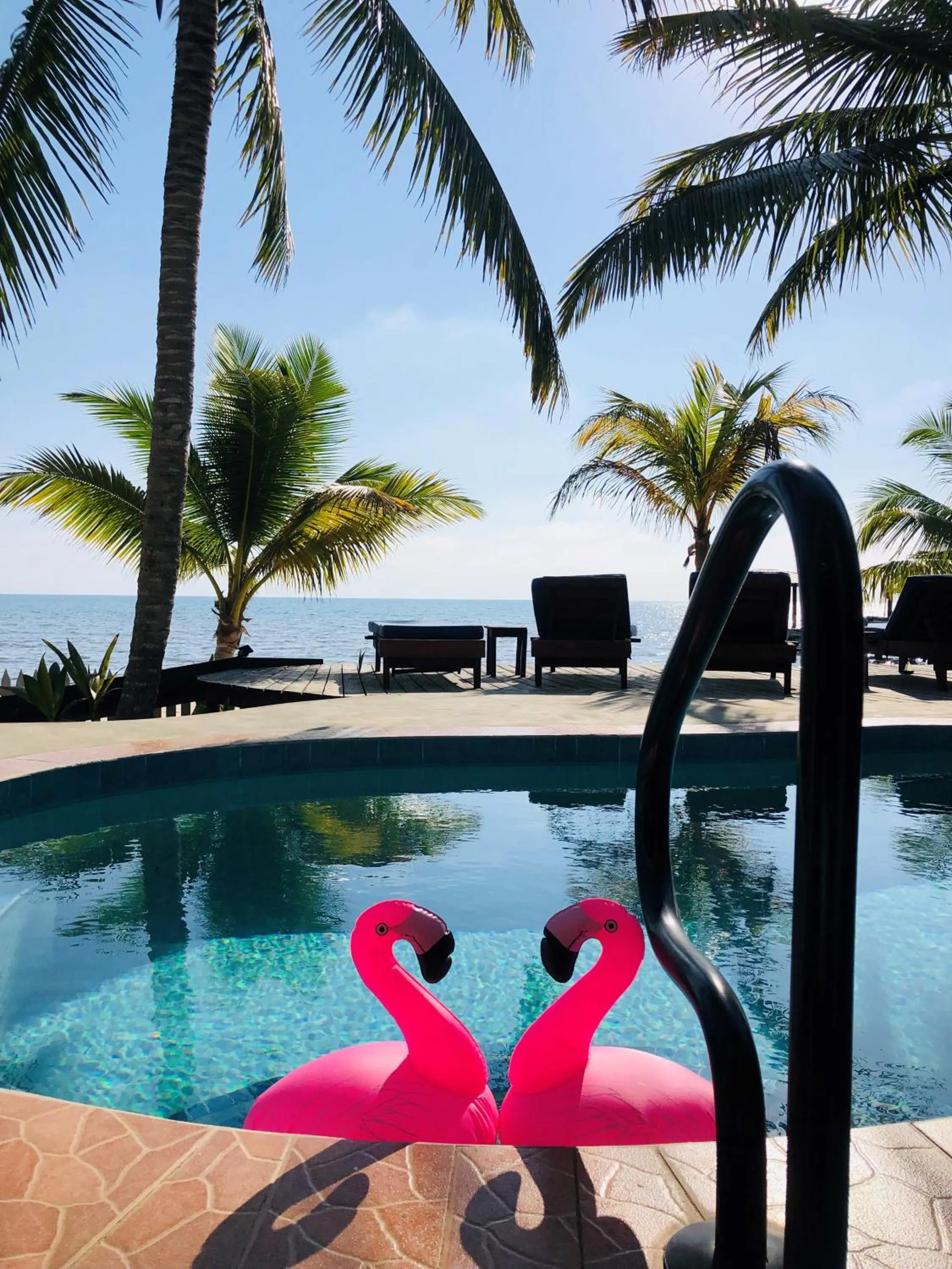 Pool view in Coral Cove Inn
