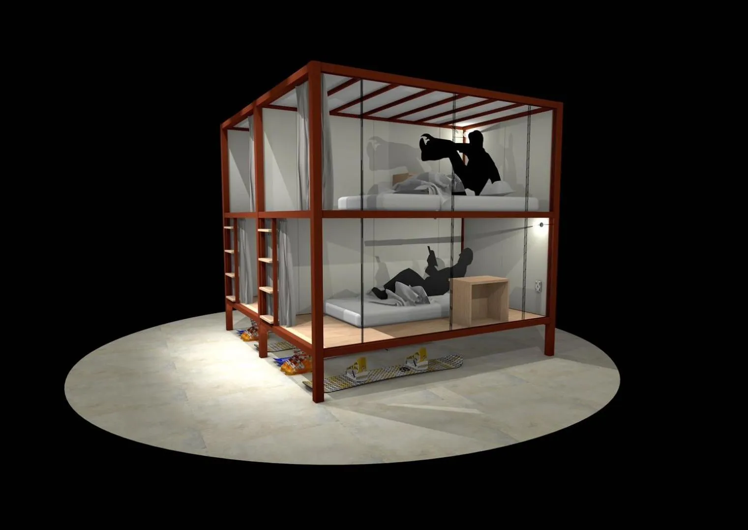 Photo of the whole room in HELIO HOSTEL SAPPORO