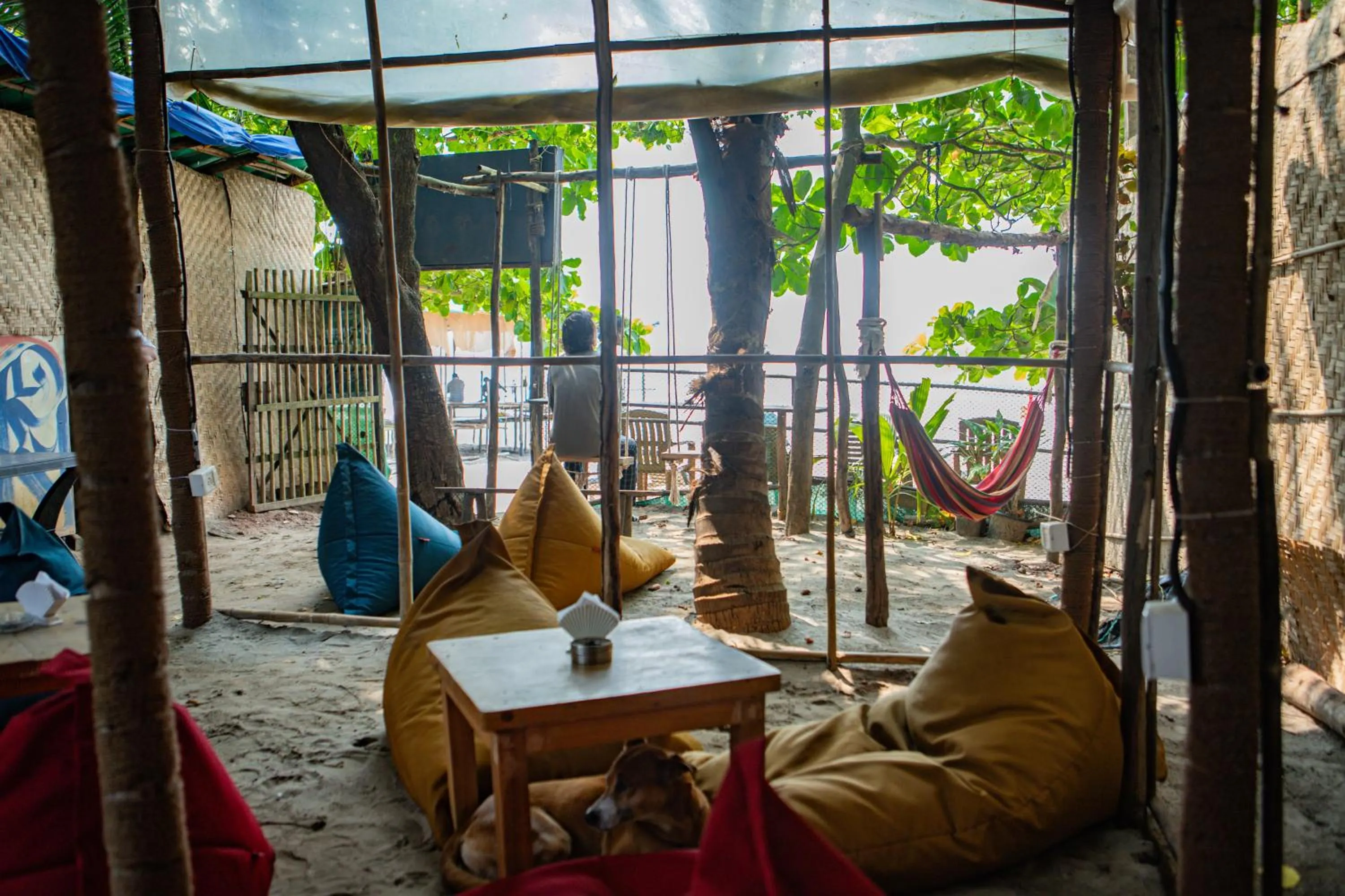 Seating area in 12 Monks - Beachfront Hostel
