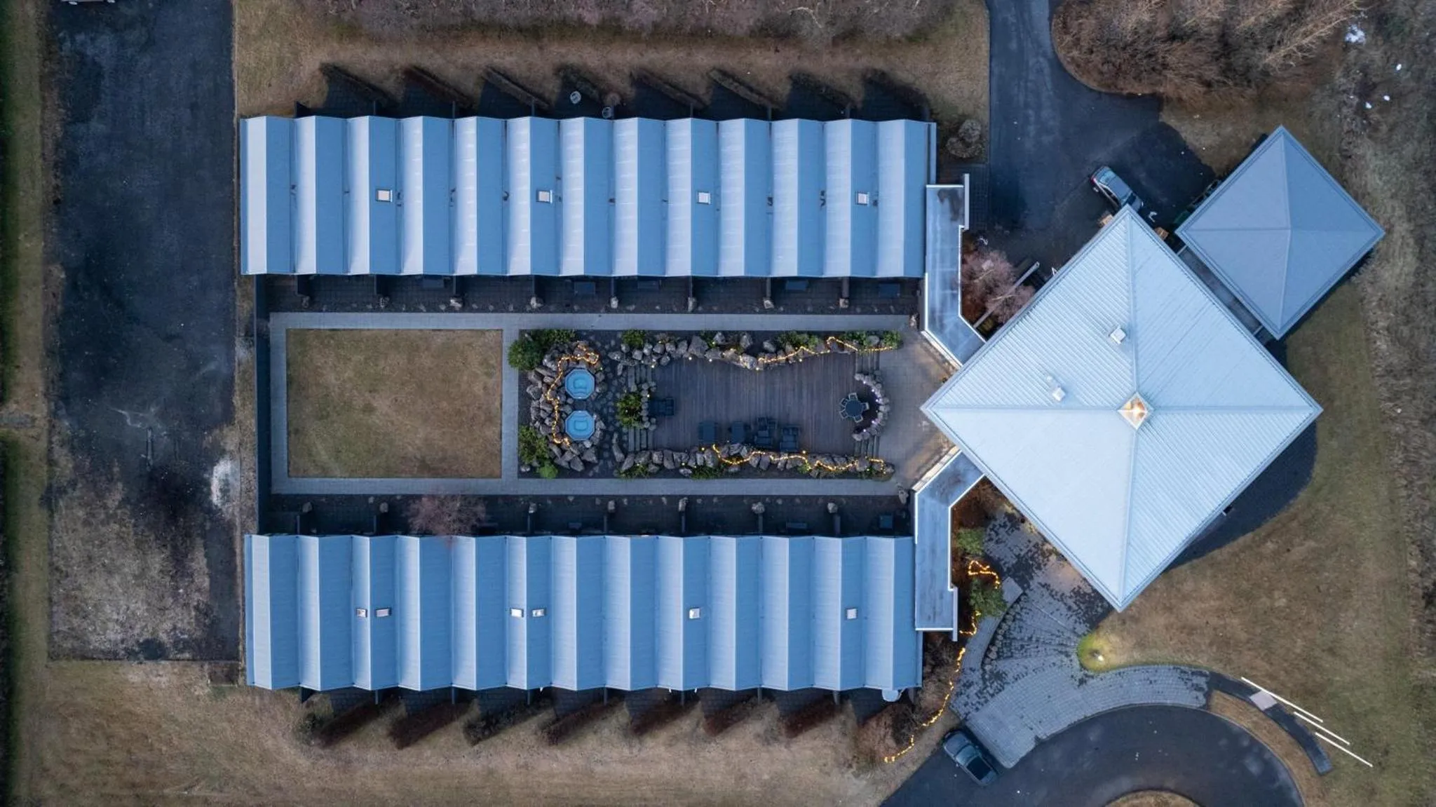 Bird's eye view in The Hill Hotel at Flúðir