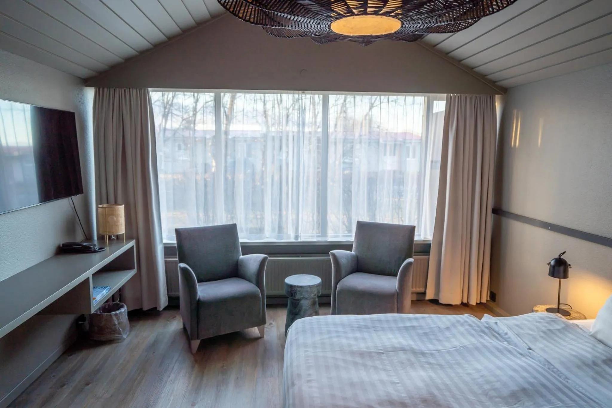 Bedroom, Bed in The Hill Hotel at Flúðir