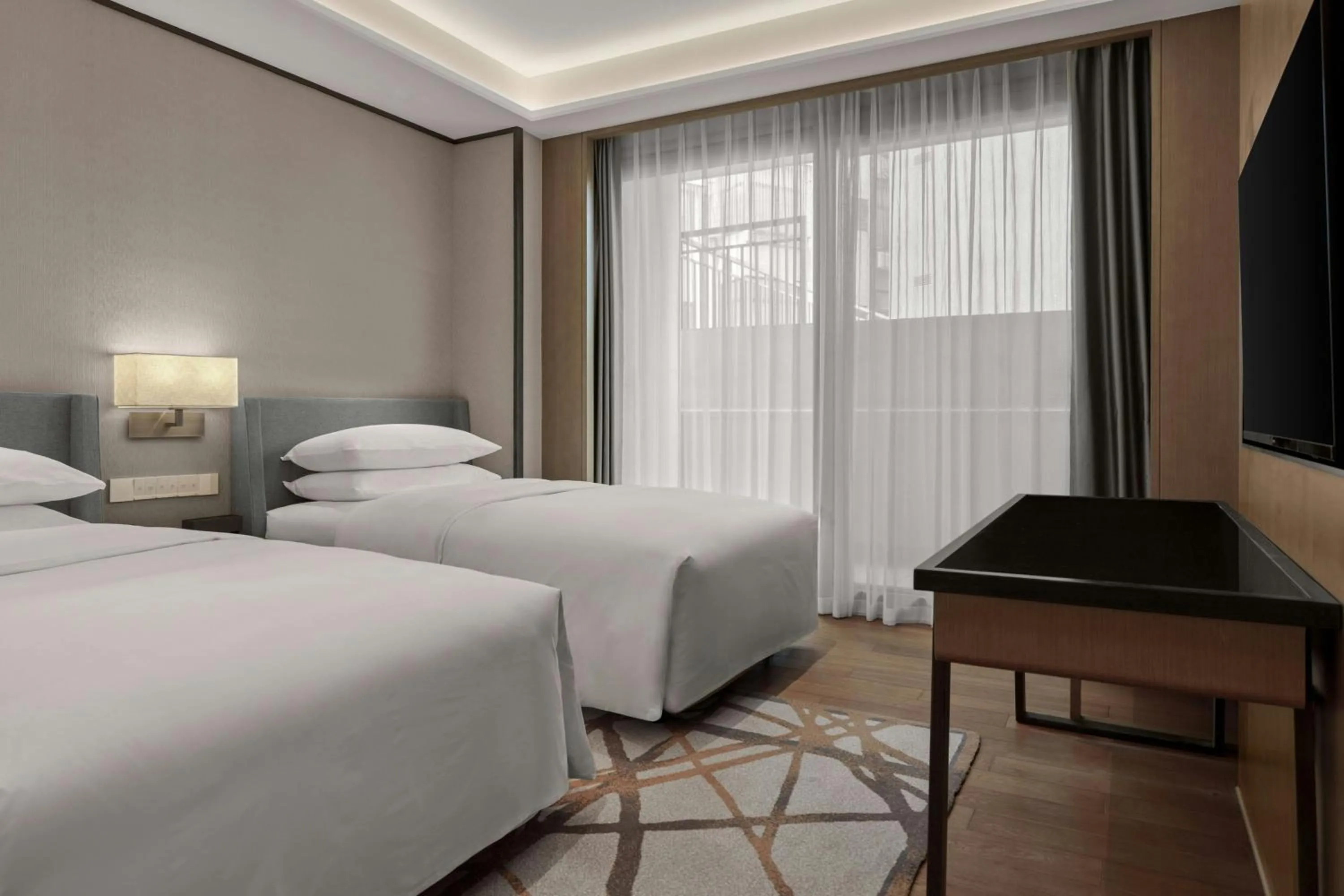 Living room, Bed in Dongguan Marriott Hotel
