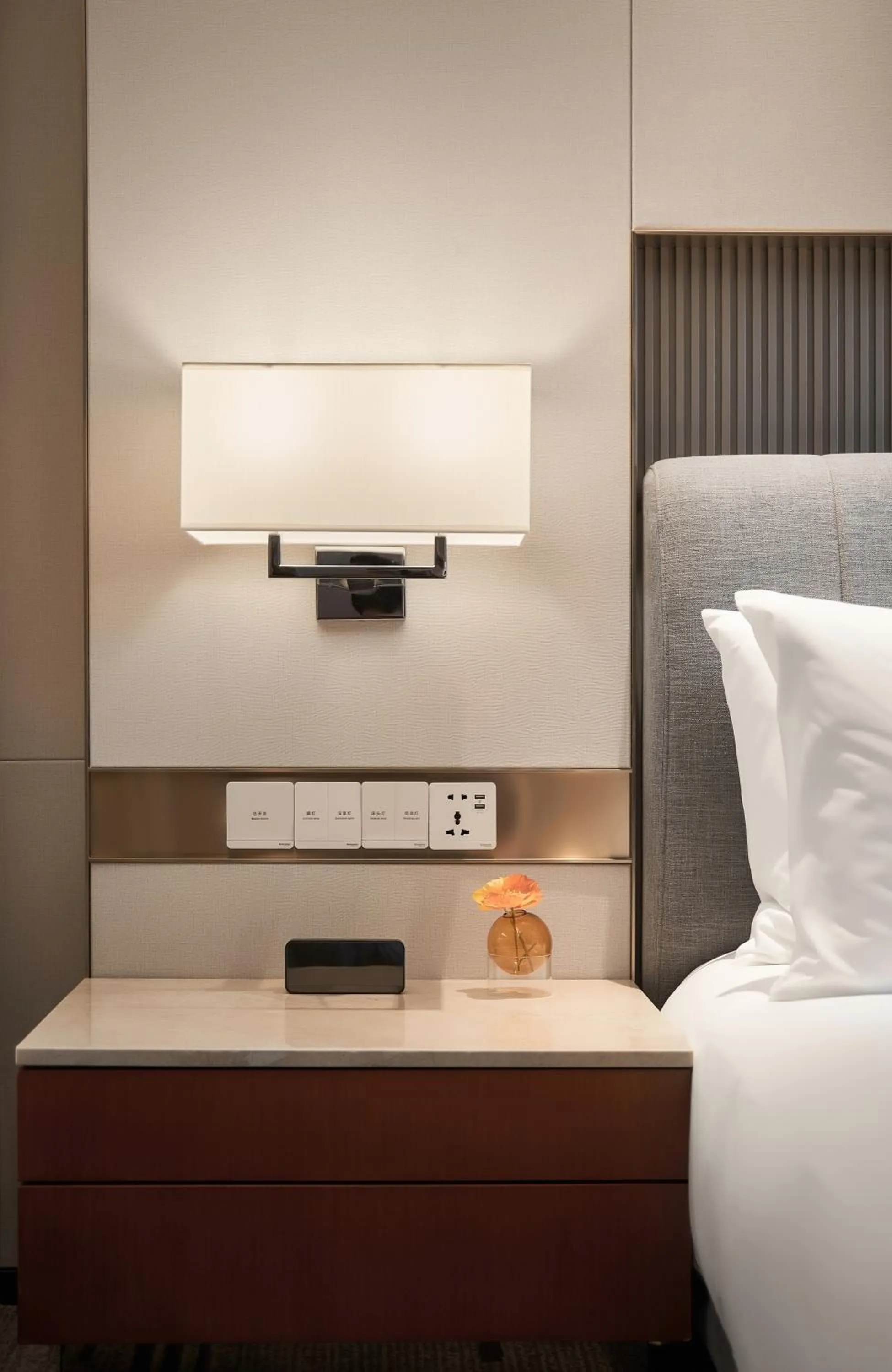 Decorative detail, Bed in Dongguan Forum Hotel and Apartment - Former Pullman hotel Dongguan Forum