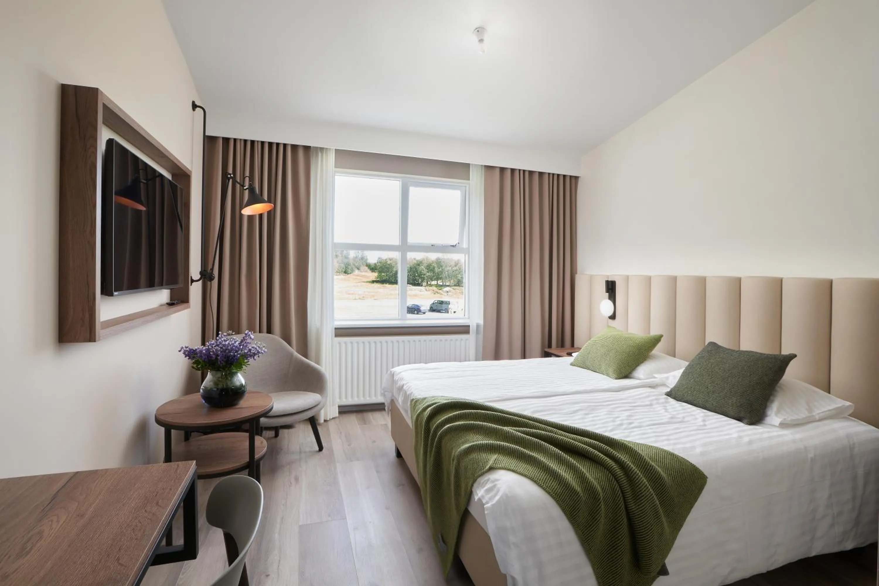 Bedroom, Bed in Hotel Klaustur