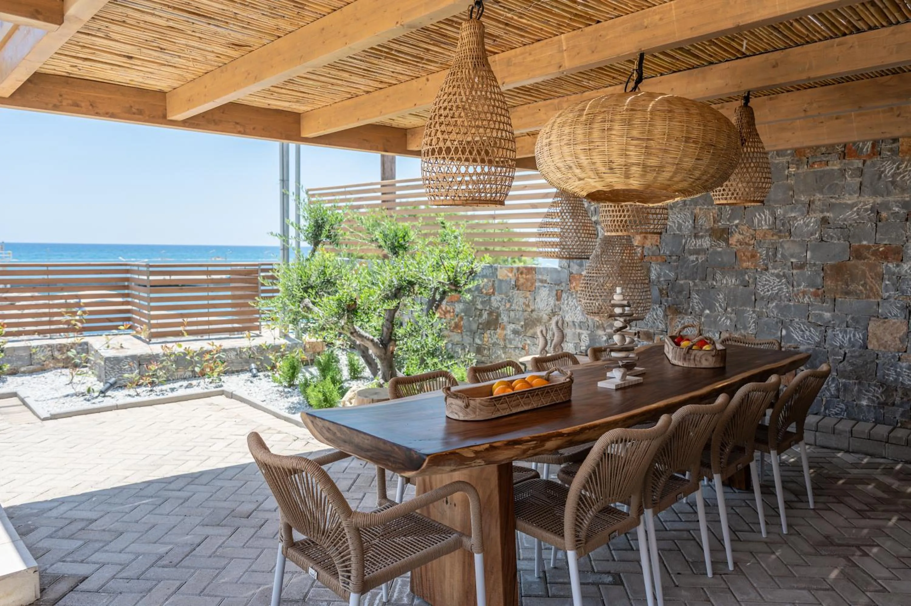 Patio in Mnḗmē Suites & Villas