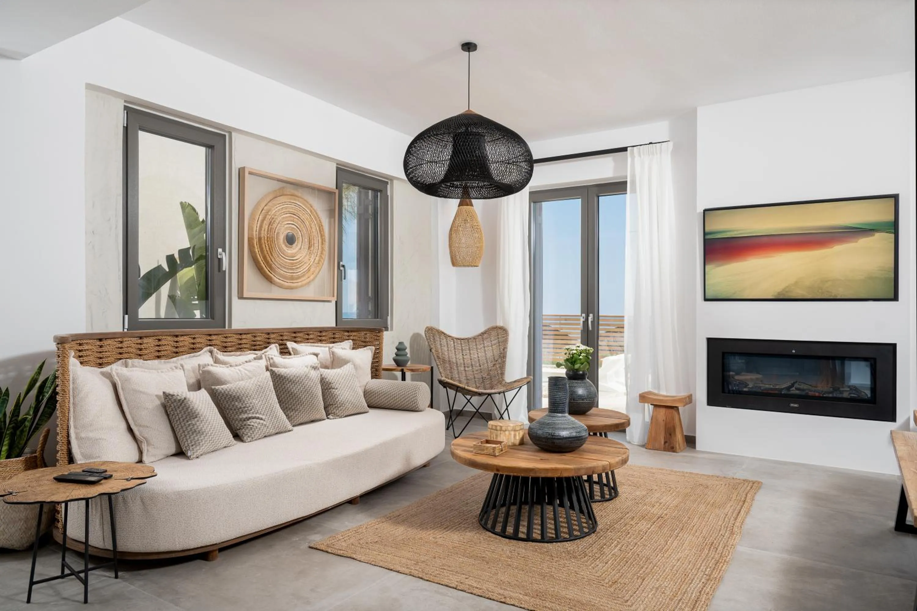 Living room in Mnḗmē Suites & Villas