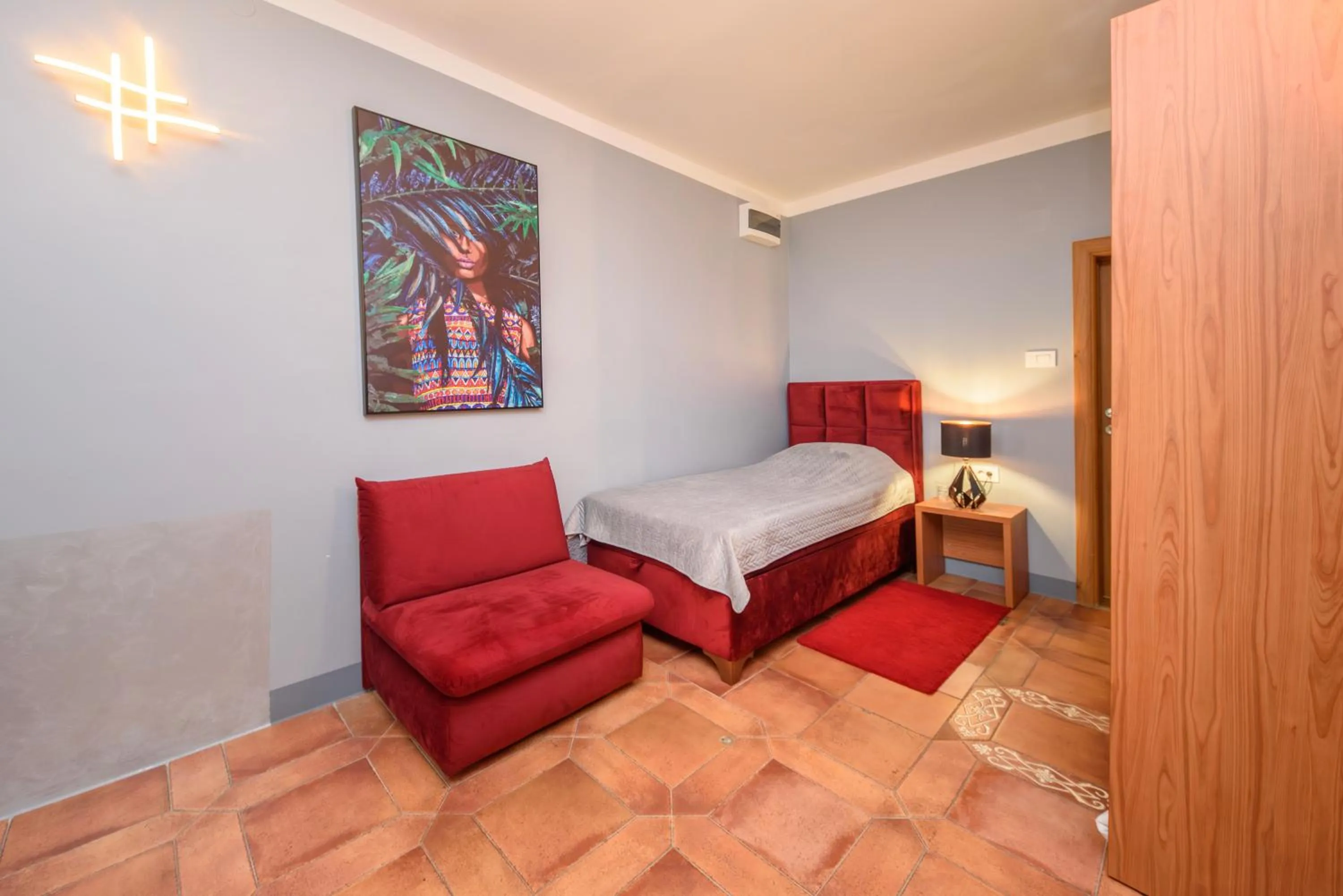 Bed in Garni Hotel Zenit