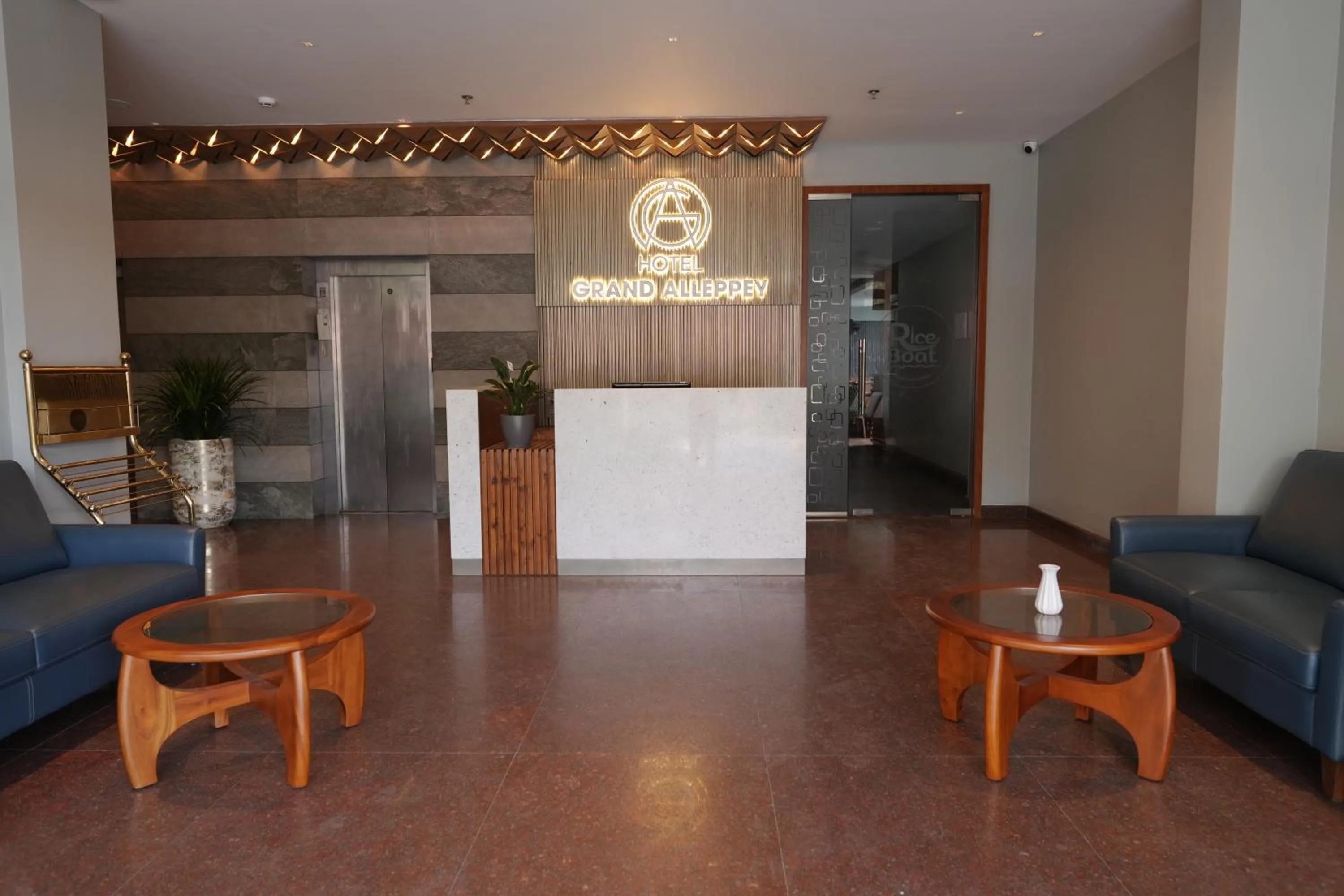 Lobby or reception in Hotel Grand Alleppey