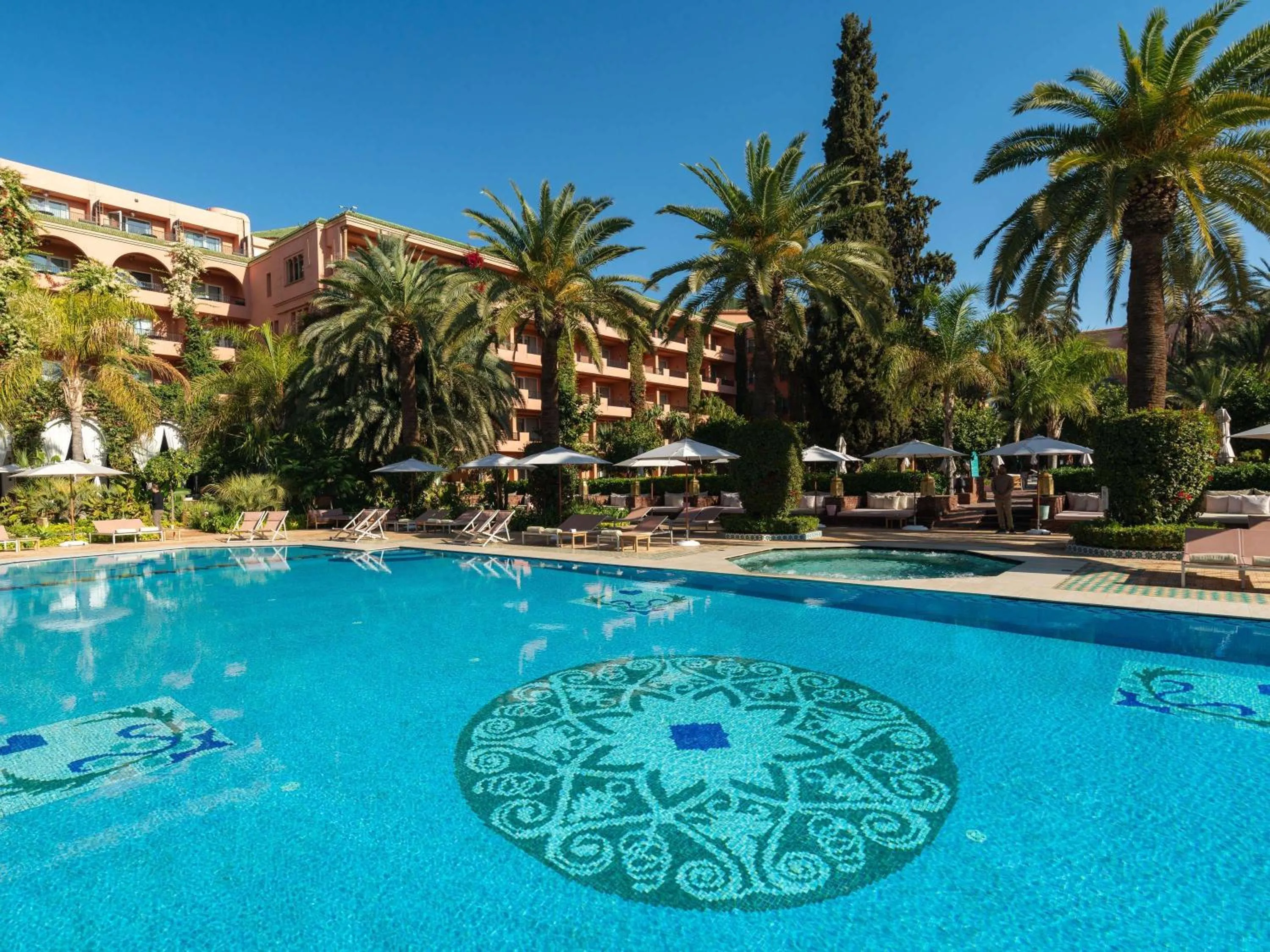 Pool view in Sofitel Marrakech Lounge and Spa