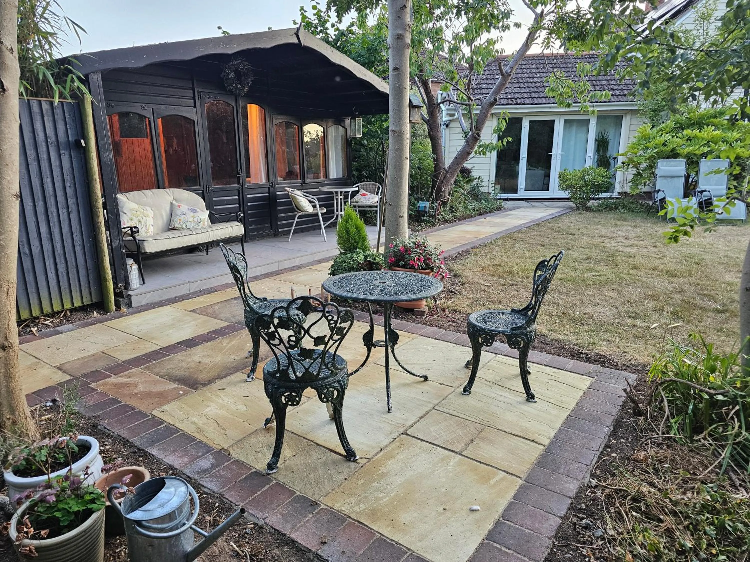 Patio in Luxury Self Catering in Colchester with Free EV point