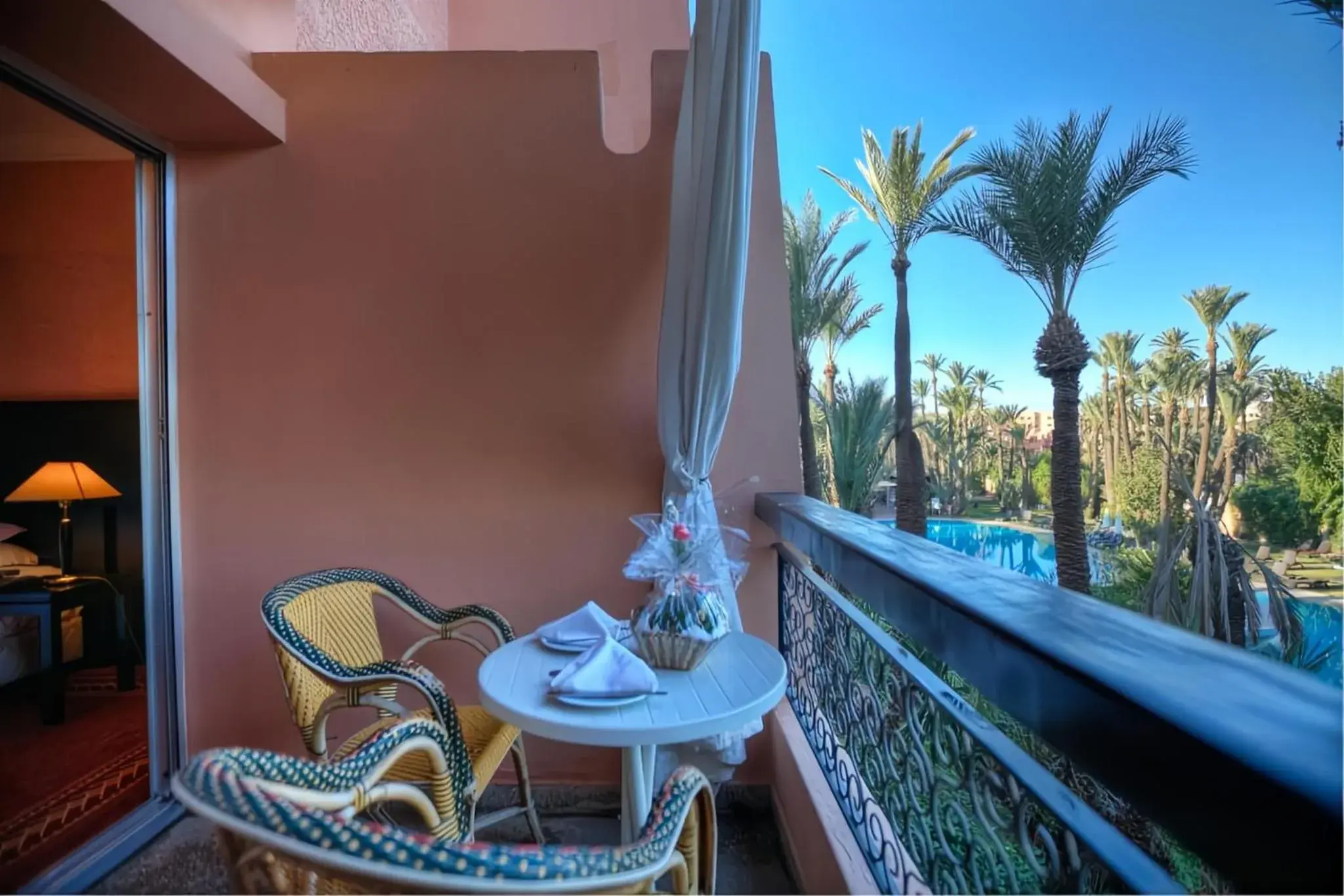 Pool view in Hôtel Le Semiramis Marrakech by Bravia Hotels Pool view in Hôtel Le Semiramis Marrakech by Bravia Hotels