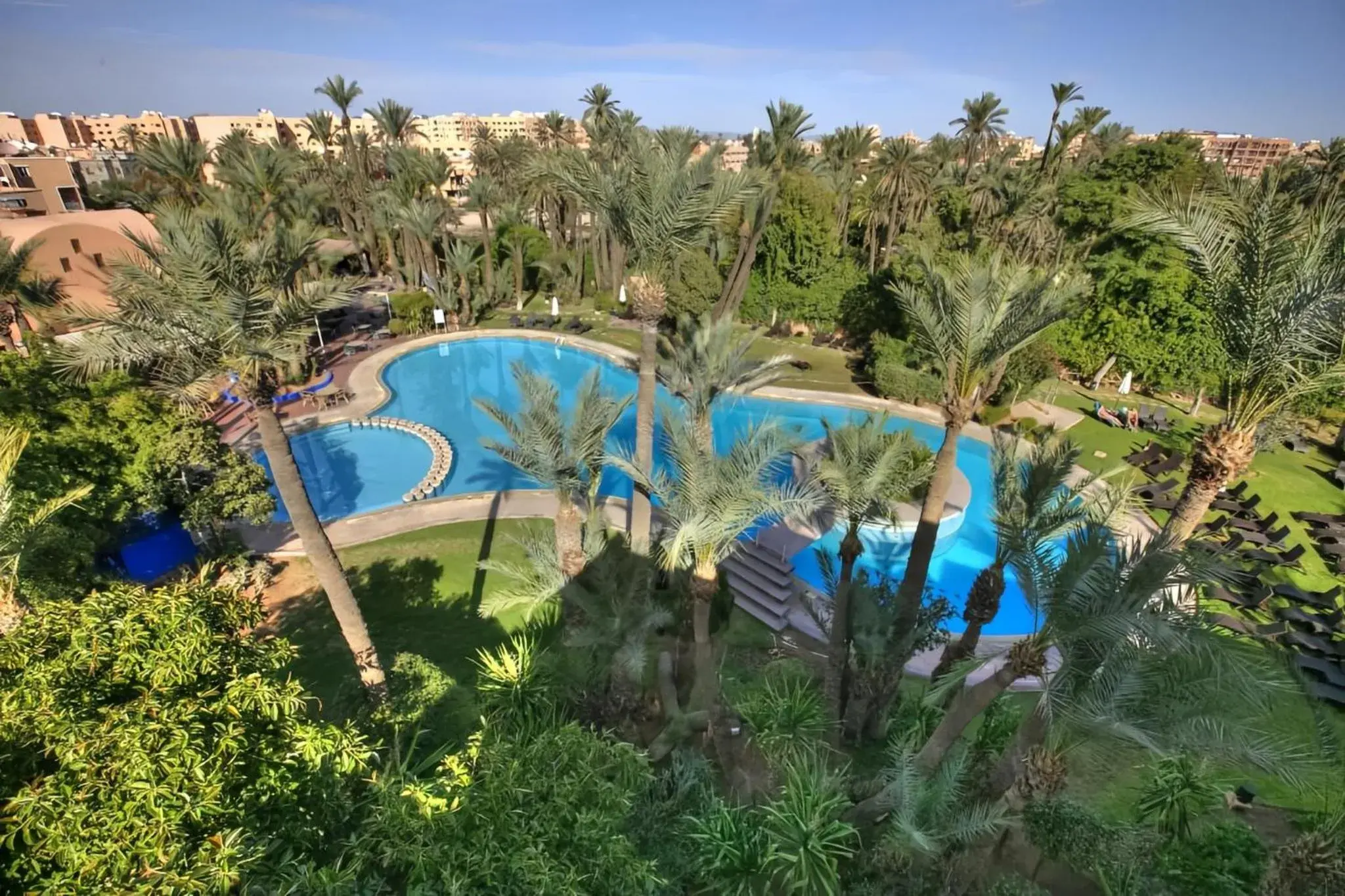 Inner courtyard view in Hôtel Le Semiramis Marrakech by Bravia Hotels Inner courtyard view in Hôtel Le Semiramis Marrakech by Bravia Hotels