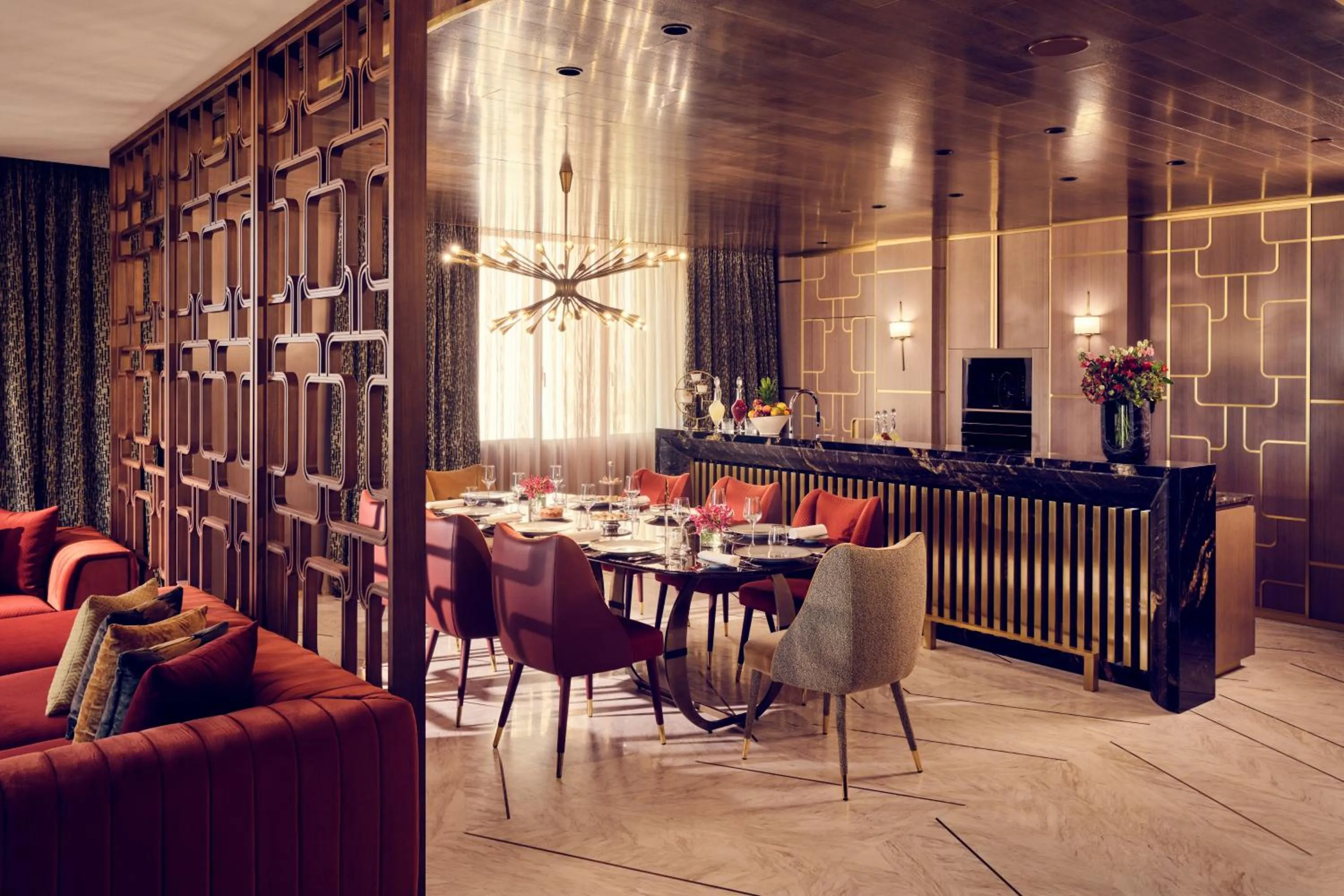 Dining area in Royal Mansour Casablanca