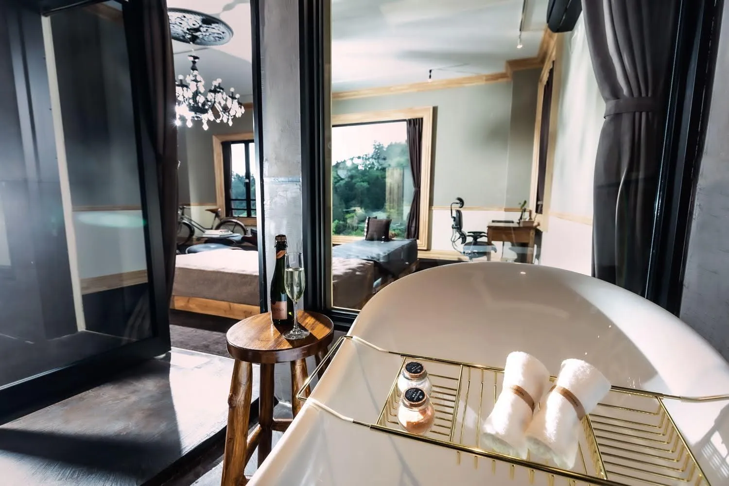 Bathroom, Bed in Shelter Garden Nikko