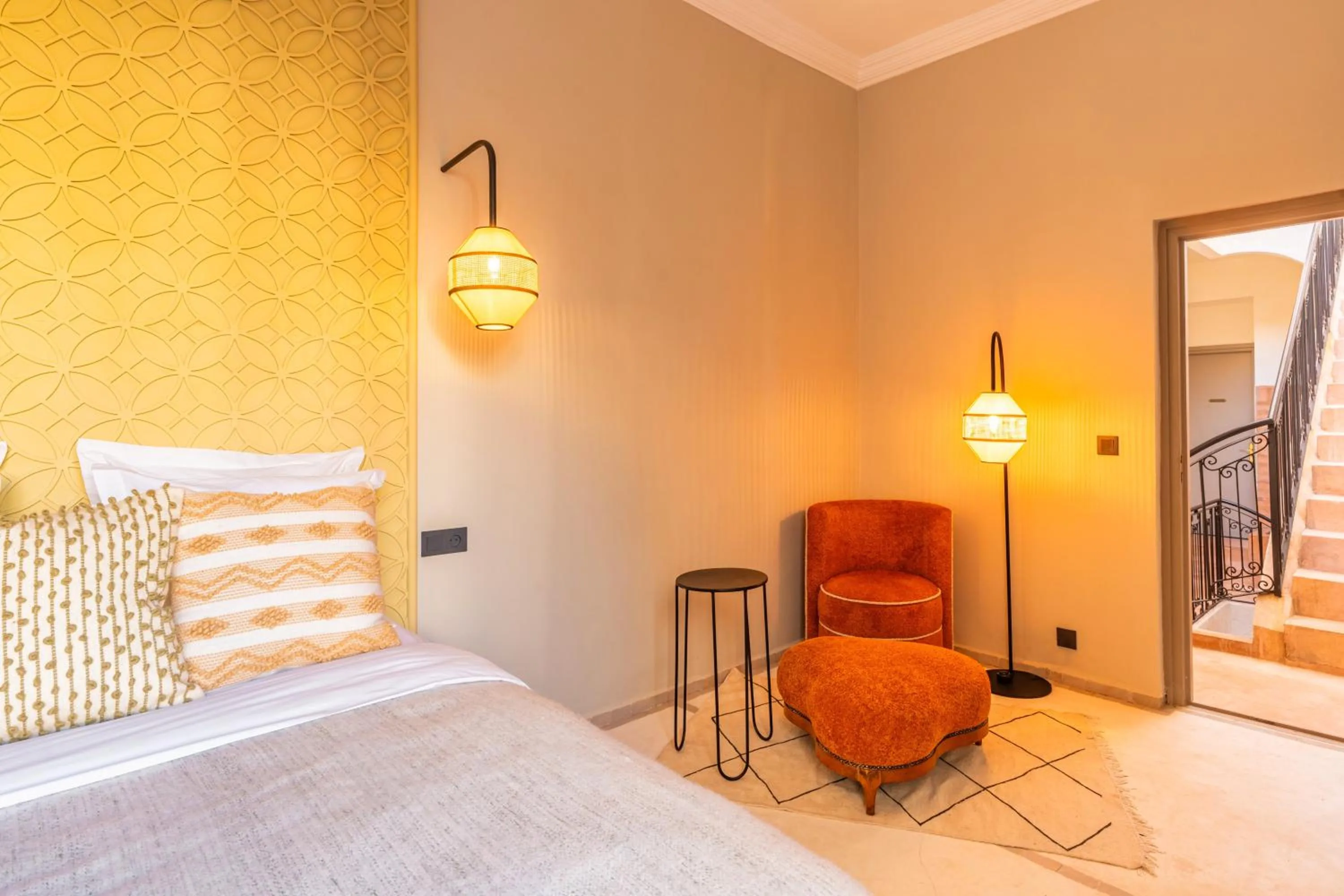 Living room, Bed in Riad XO