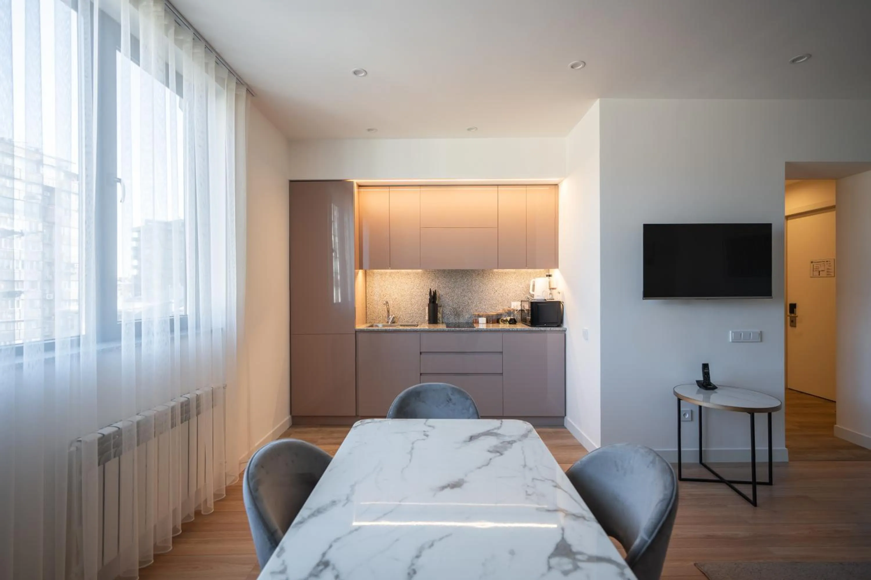 Dining area in RIS Opera Apartments Yerevan