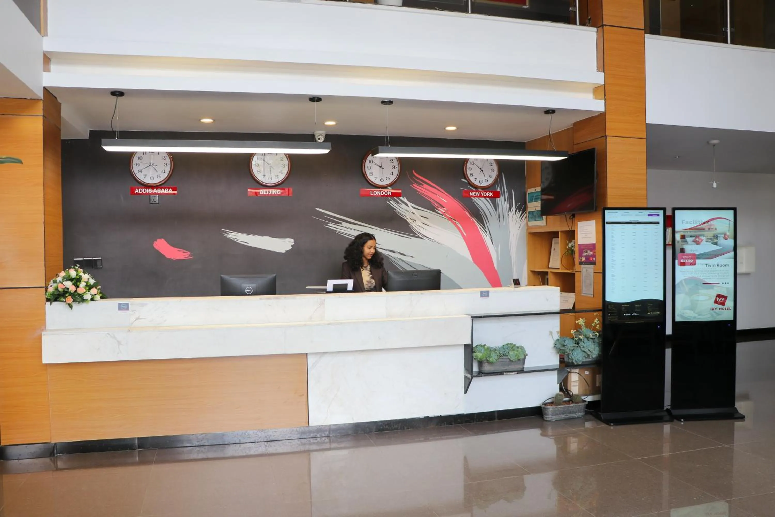 Lobby or reception in IVY Hotel Addis Ababa Airport branch