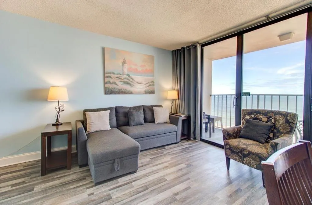 Living room in 0809 Carolina Shores by Atlantic Towers